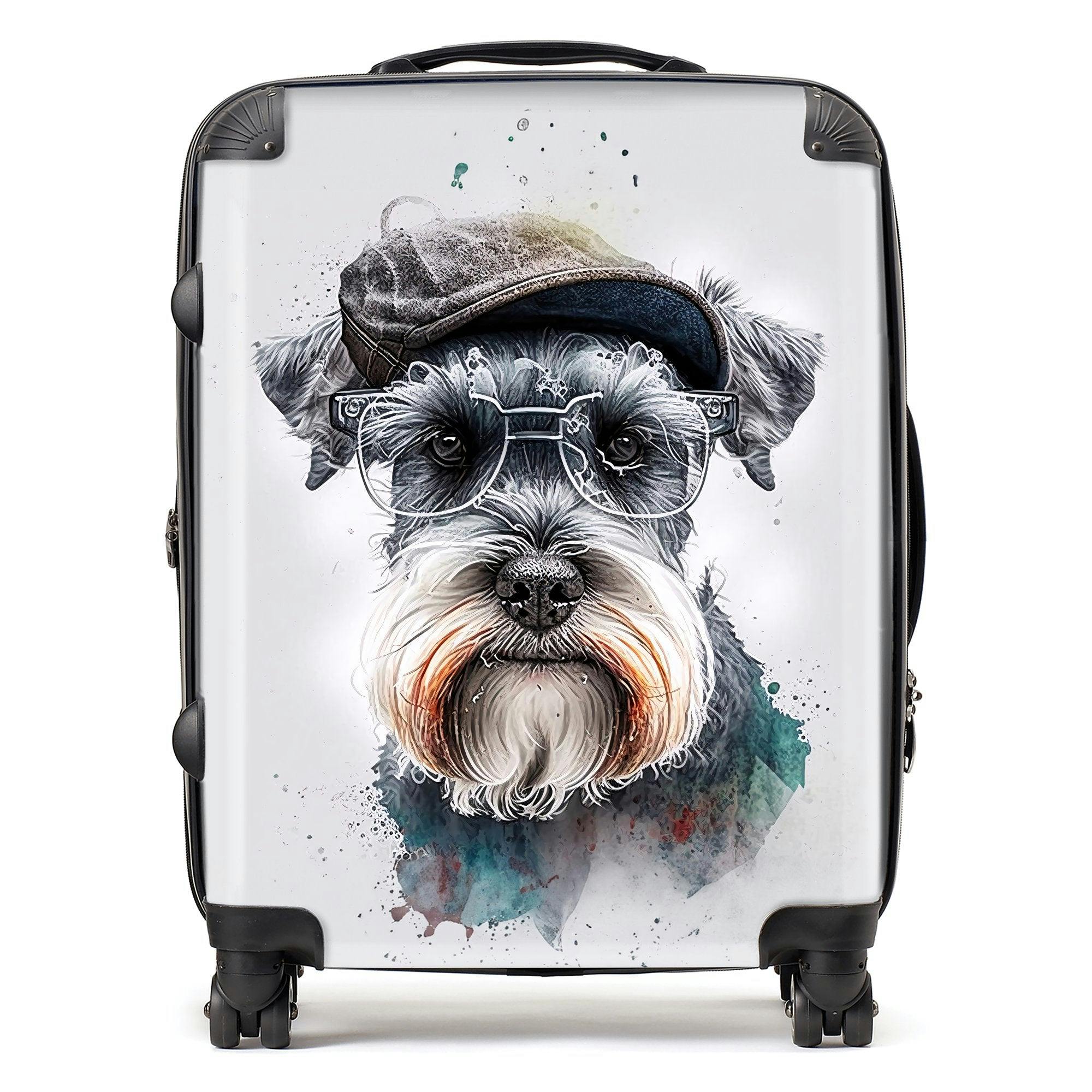 Warren Reed Miniature Schnauzer Dog Splashart Suitcase - Large