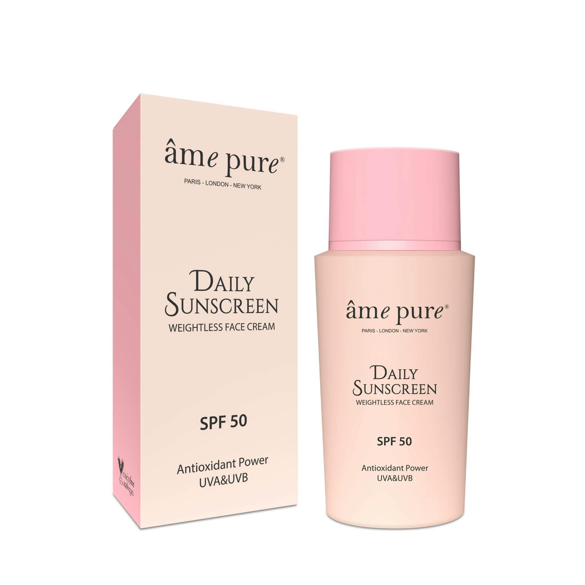 Âme Pure Cream Daily Sunscreen | Spf 50 - Anti-Aging Full Protection Face - 1 Pcs.