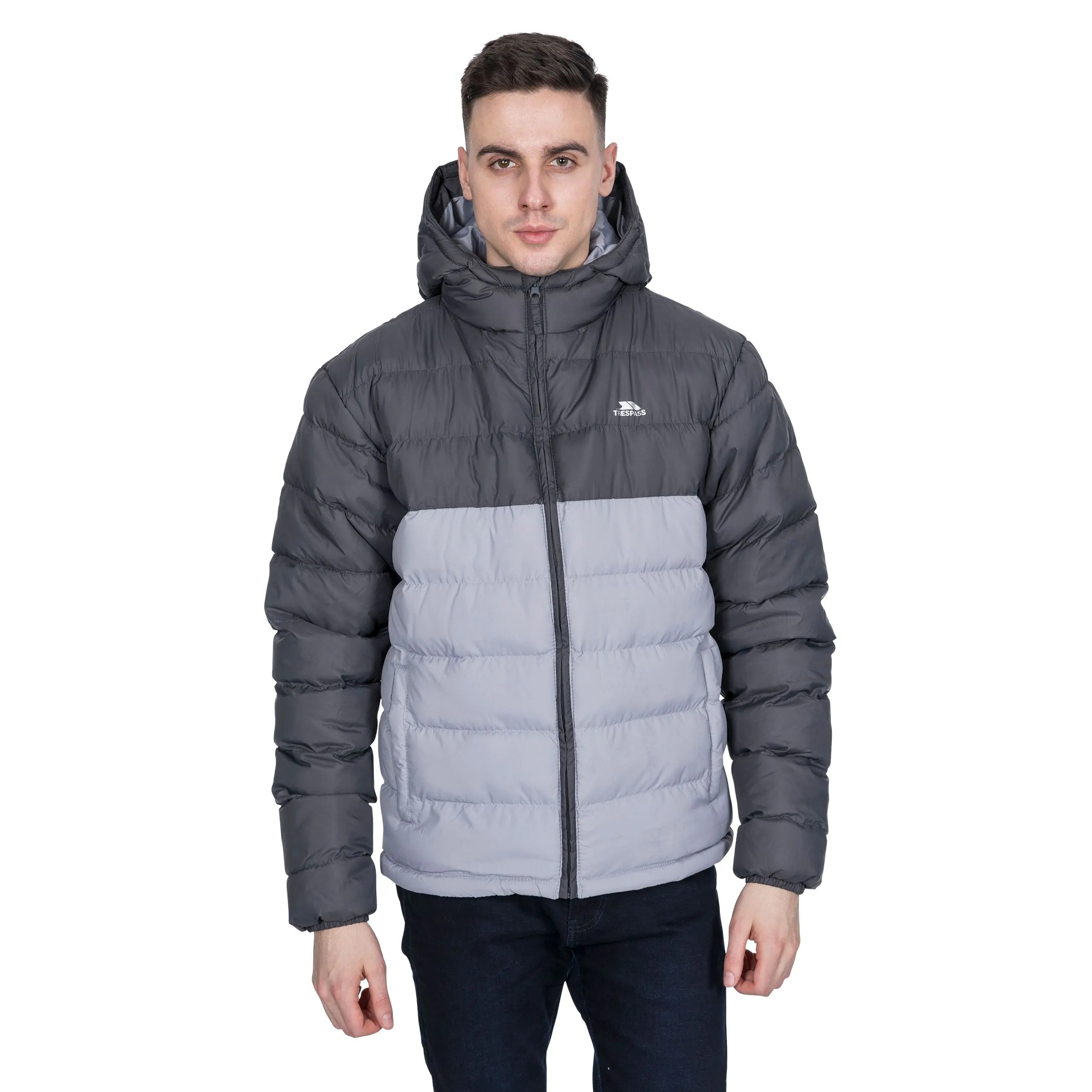 Trespass Men's Oskar Padded Water Resistant Jacket - Carbon - Carbon - Small