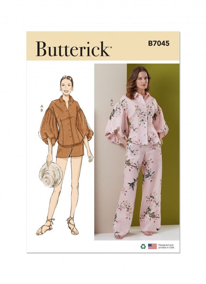 Butterick Women's Sewing Pattern 7045, Tops, Shorts, Trousers For K5 (8-10-12-14-16) - Intermediate - K5 (8-10-12-14-16)