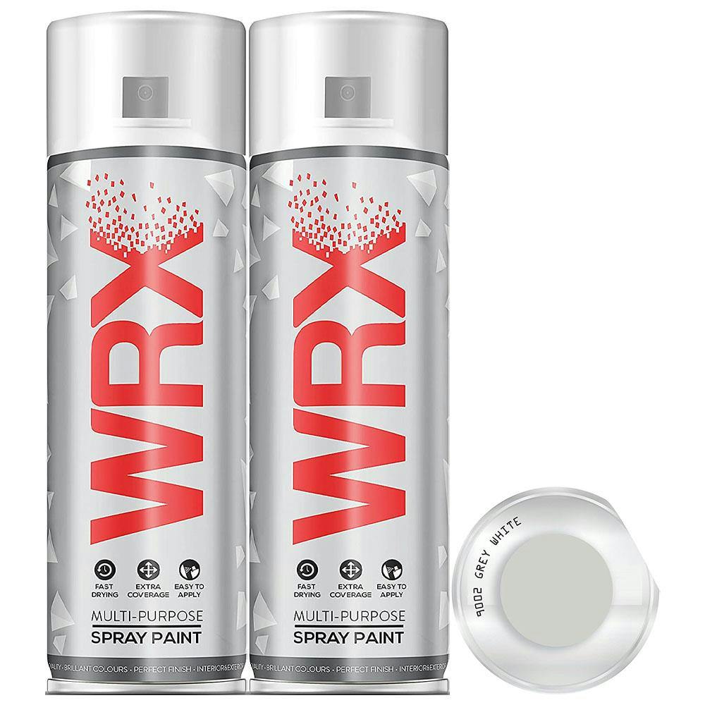 Rackhams Grey/White 12X Wrx Spray Paint 400Ml - Image 4