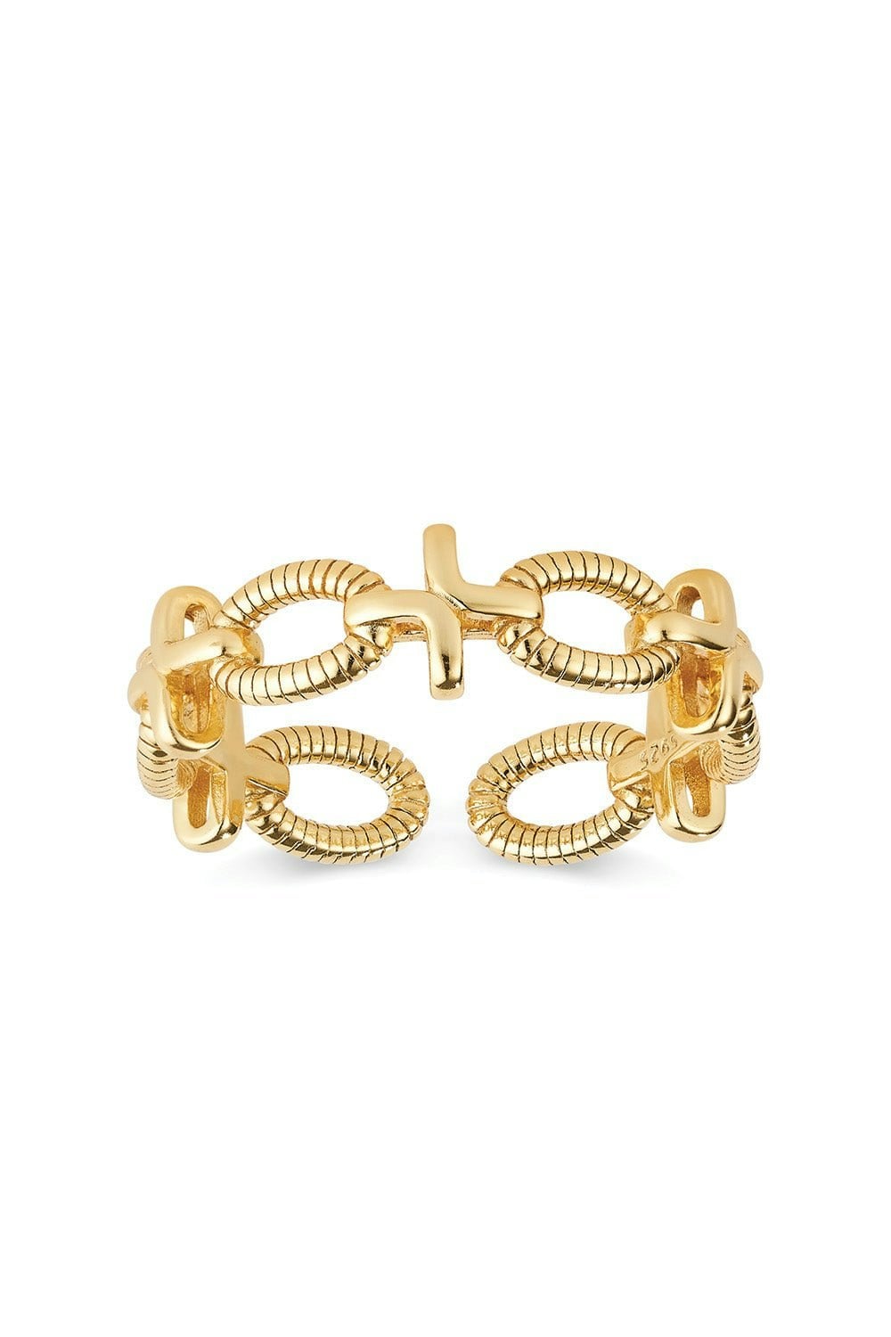 Elk & Bloom Gold 14K Chain Link Stacking Ring - No Thank You