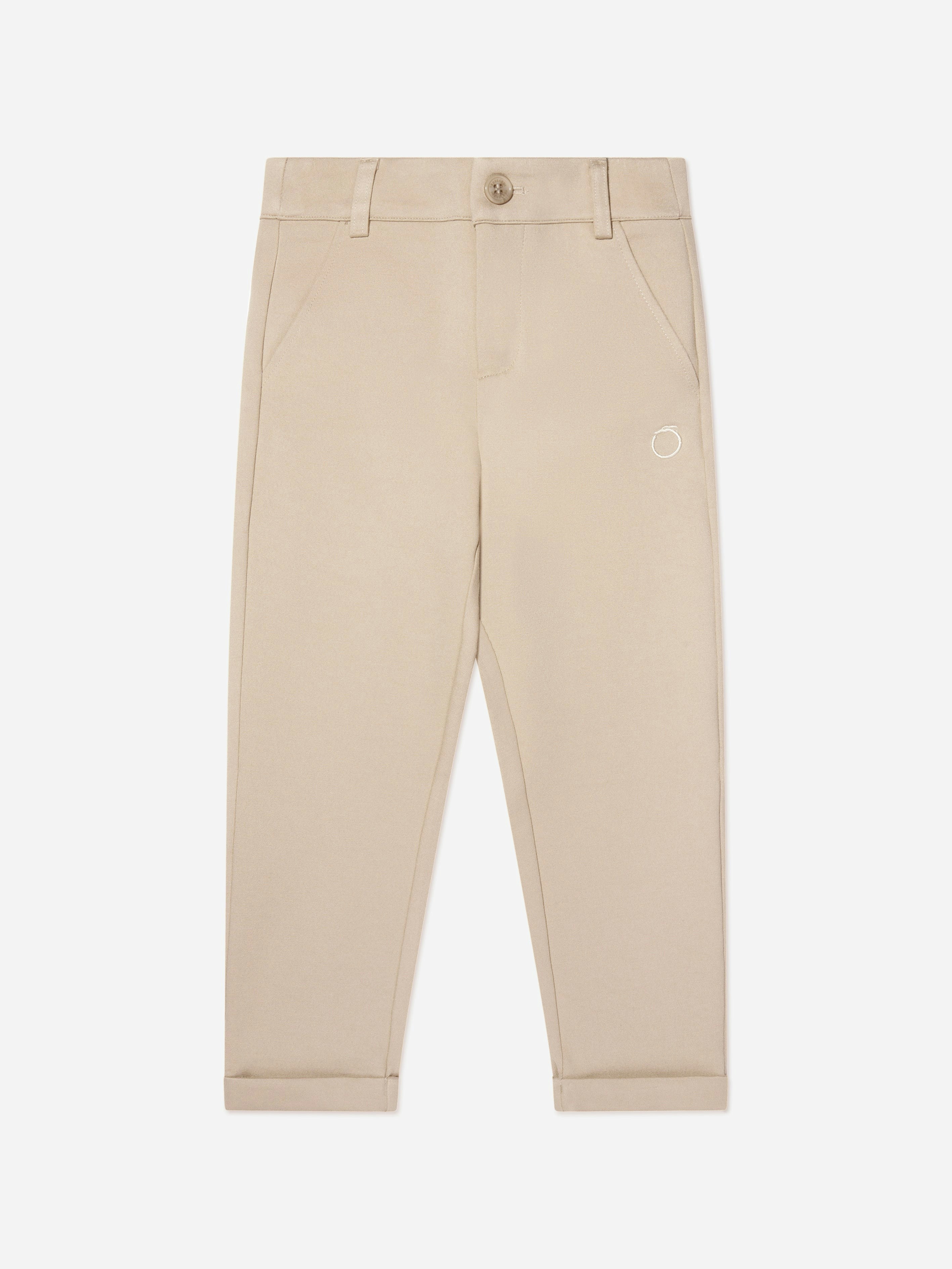 Trussardi Boys Beige Bergil Trousers In - 14 Yrs