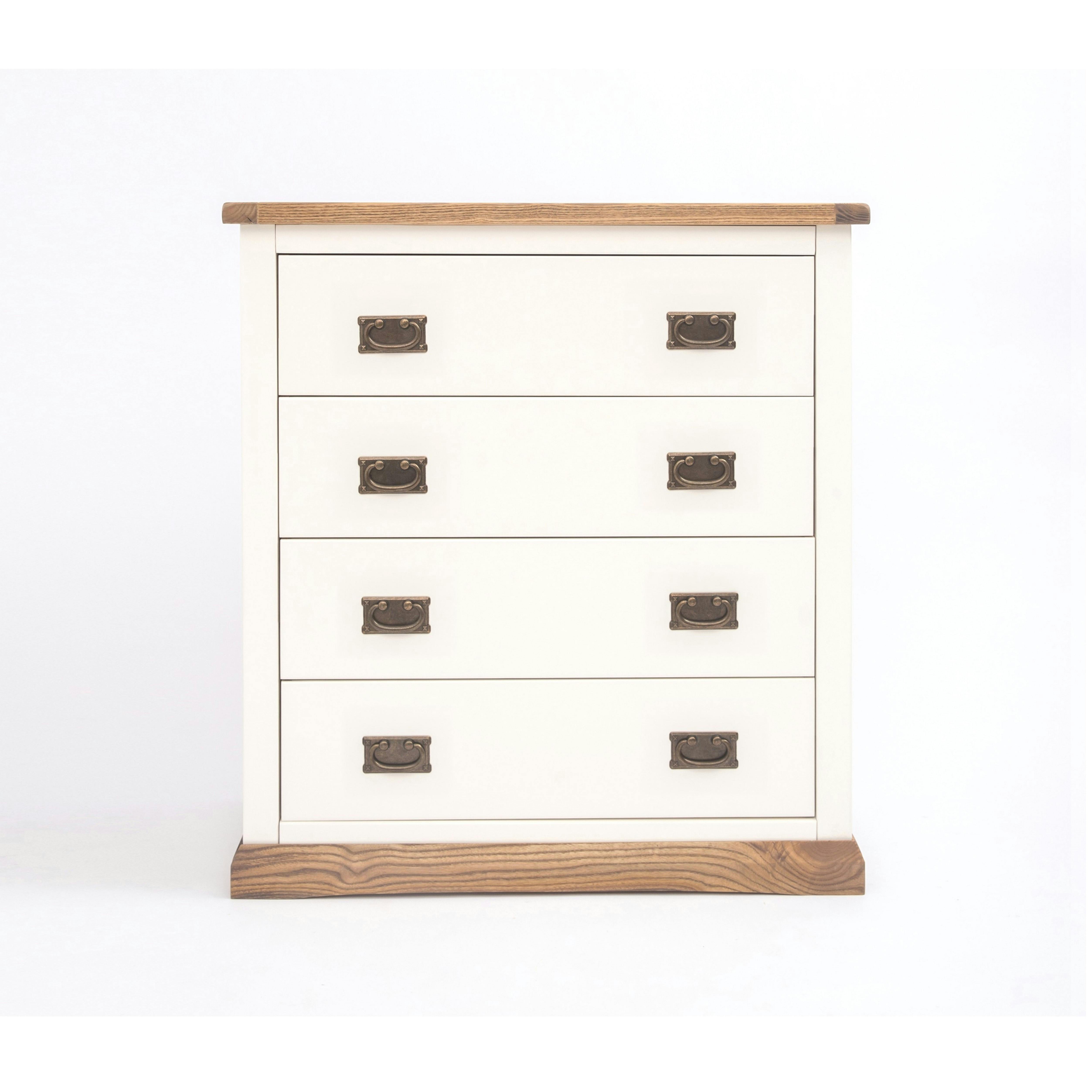 Rackhams White Tropea 4 Drawer Chest Of Drawers Bras Drop Handle - Off