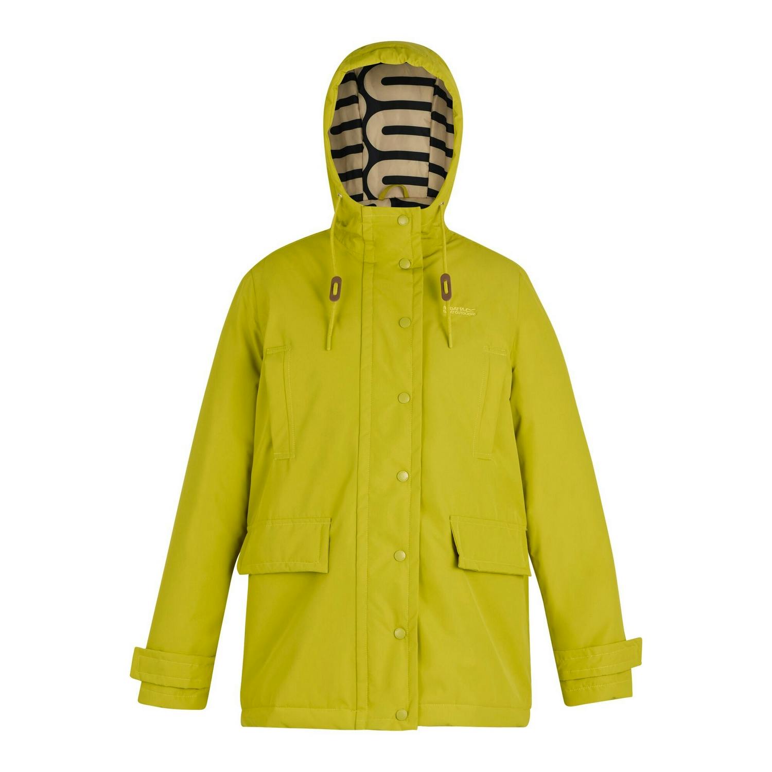 Regatta Women's Orla Kiely Plain Mid Length Waterproof Jacket - Antique Moss - 14 Uk - Antique Moss - 100% Polyester