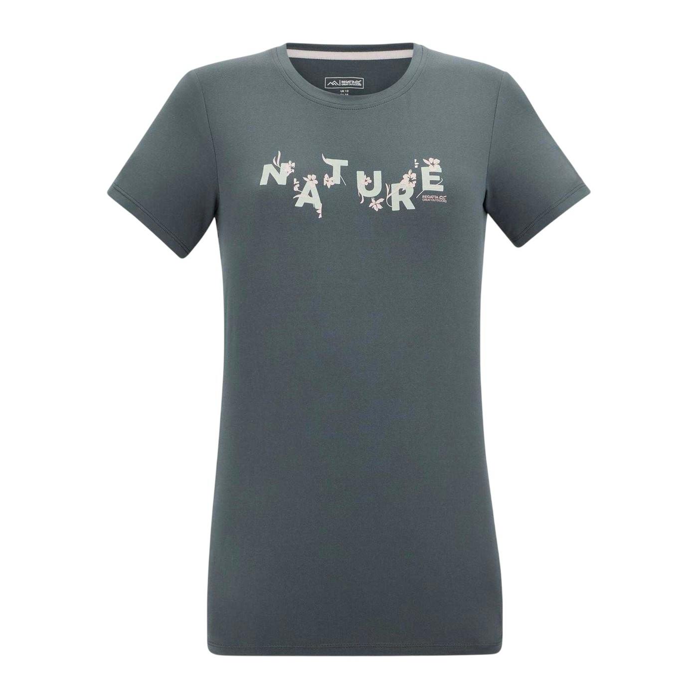 Regatta (8 Uk, Dark Storm) Womens/Ladies Fingal Graphic Print Walking T-Shirt - Image 2