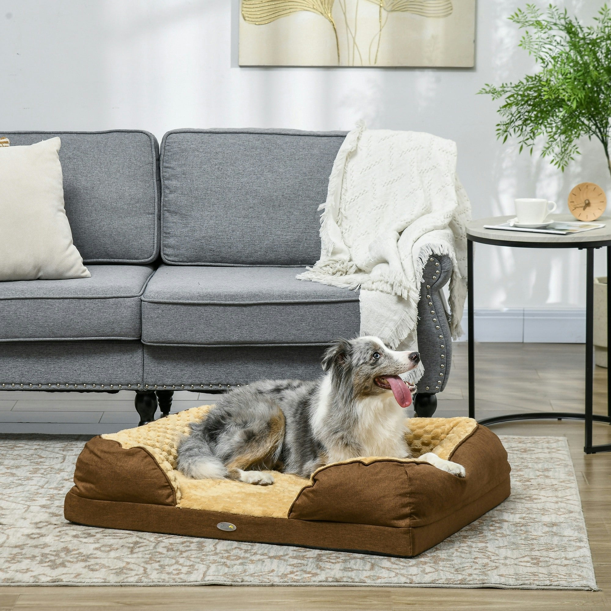 Pawhut Dog Bed Calming Pet Bed Dog Mattress For Medium Dogs