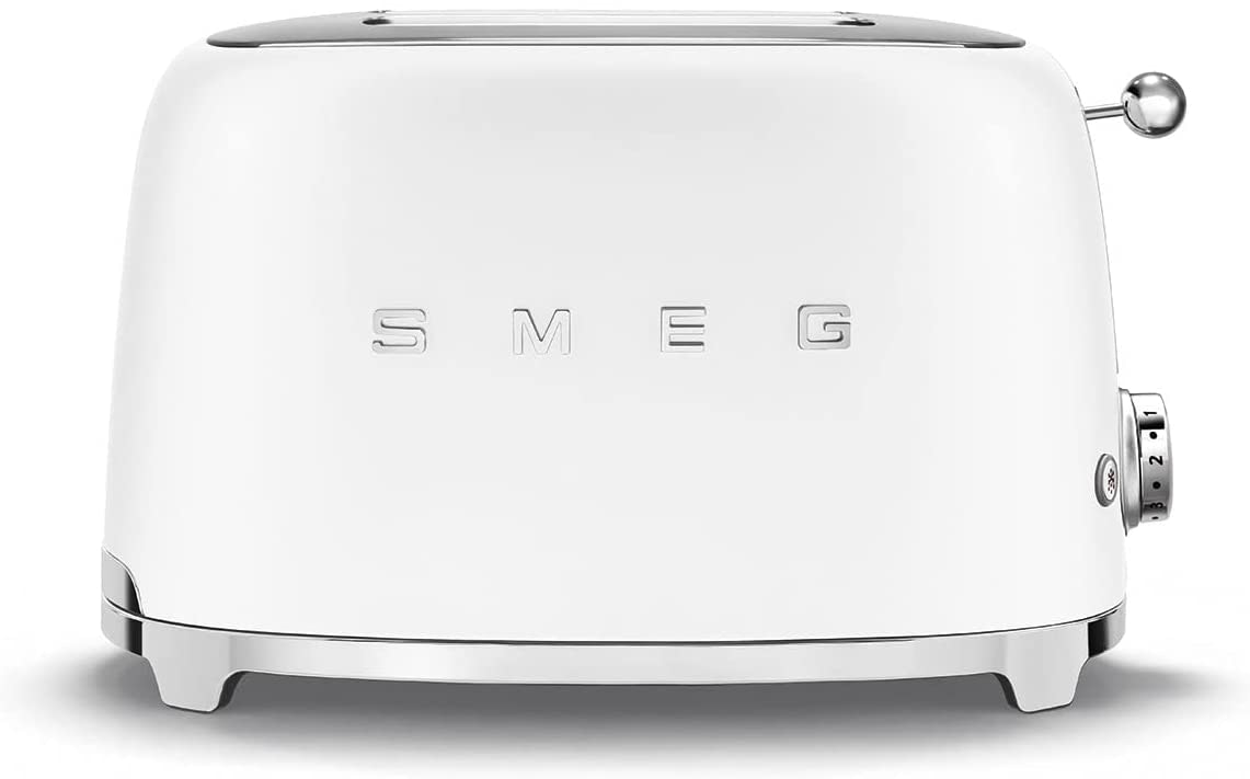 Smeg White Tsf01 Retro Matte Style Slice Toaster - Matte Size 2
