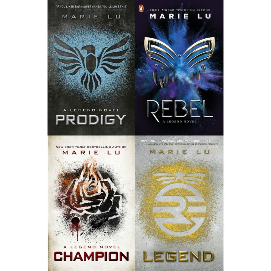 Penguin Marie Lu The Legend 4 Book Set Legend, Prodigy, Champion, Rebel