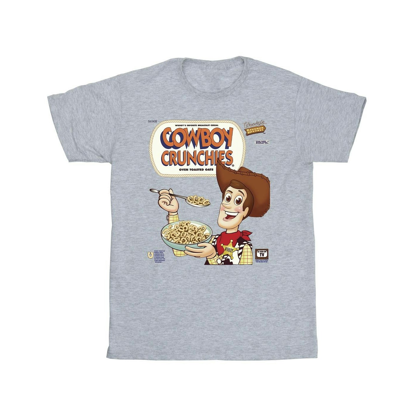 Disney Men's Grey Toy Story Woody Cowboy Crunchies T-Shirt - Sports - Sports - 4XL