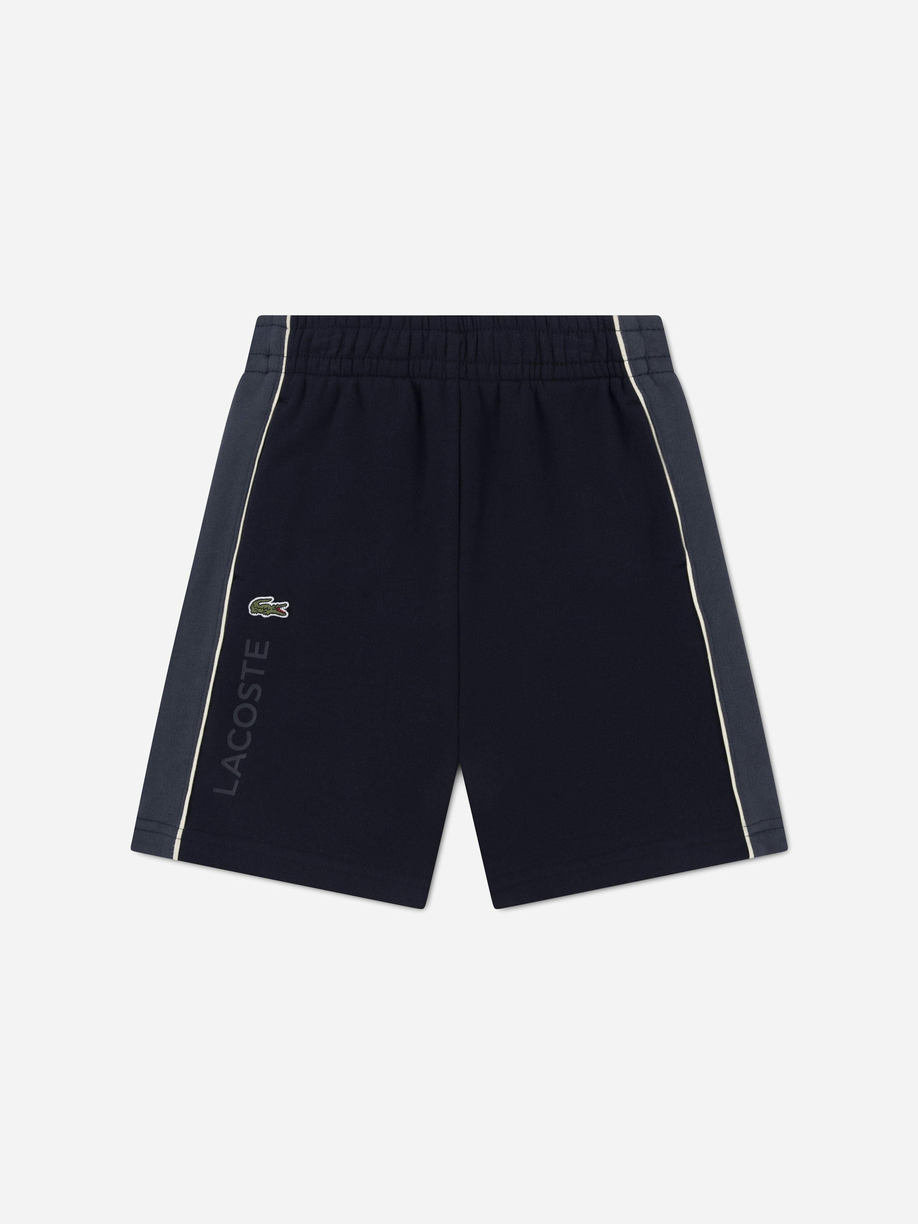 Lacoste Kids Boys Black Lacoste Colourblock Shorts In - 6 Yrs