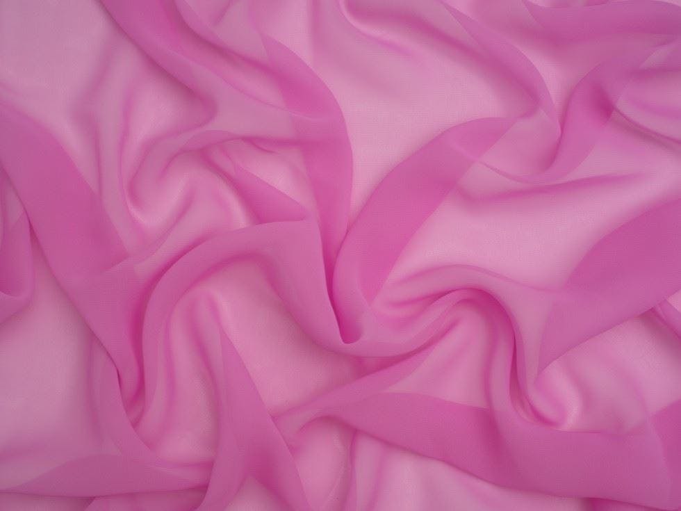 Minerva Light Core Range Sheer Chiffon Fabric - Plain Design Dressmaking Fabric, 110 Cm / 44" Wide - Per Metre - Lipstick