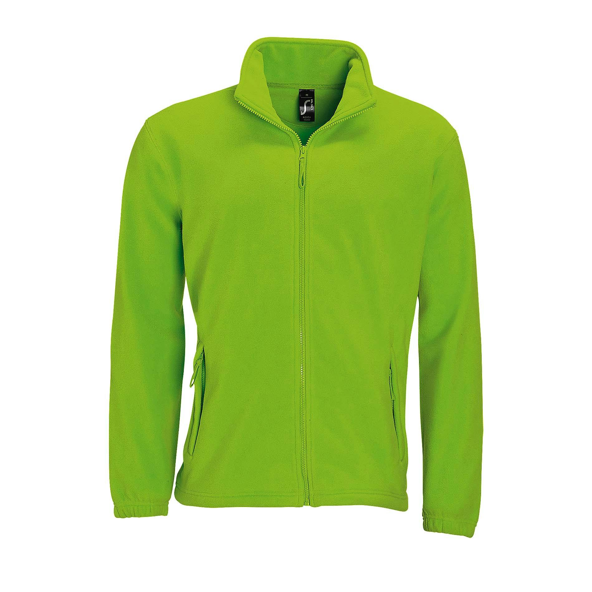 Sol's Men's Lime North Full Zip Outdoor Fleece Jacket In | Size: 4XL - Image 2