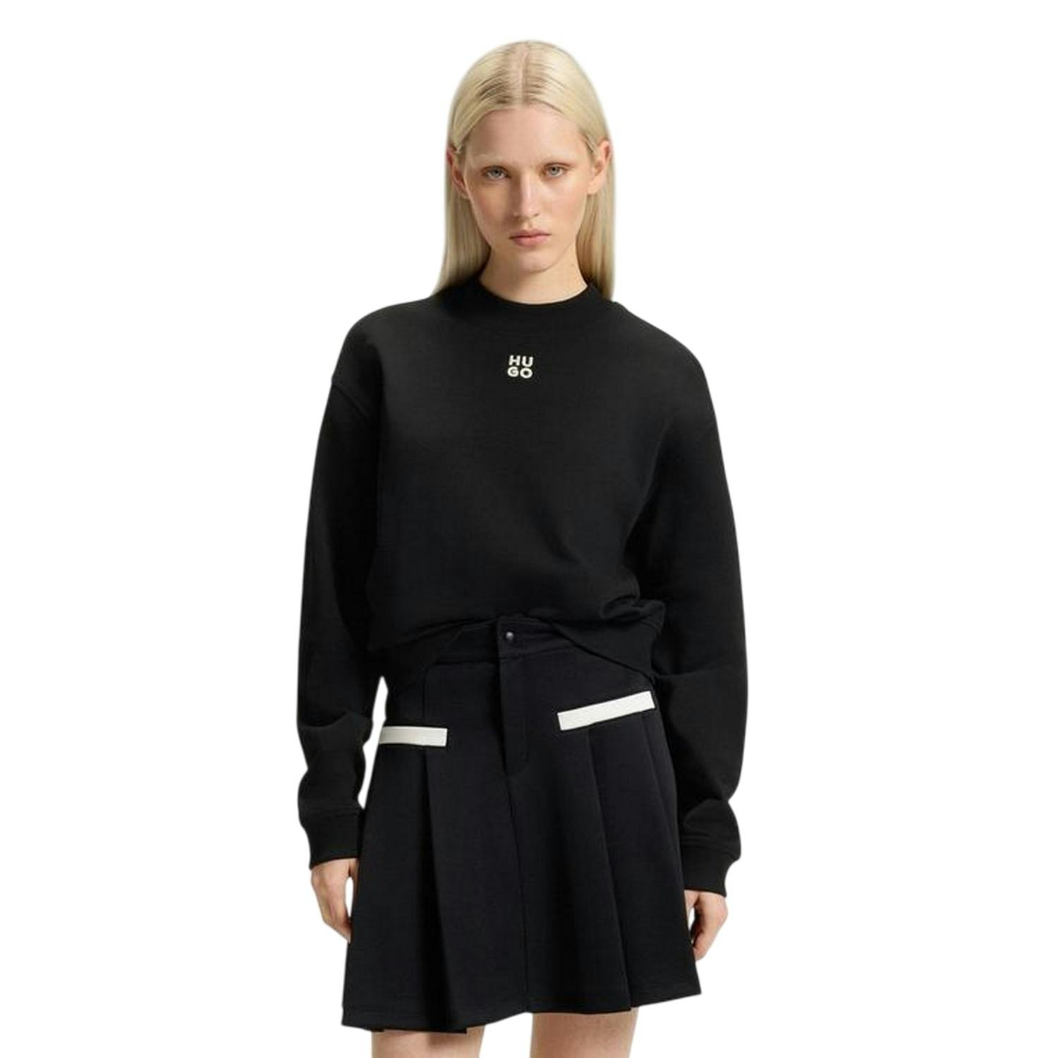 Hugo Women's Black Logo Hoodie - M - 100% Cotton