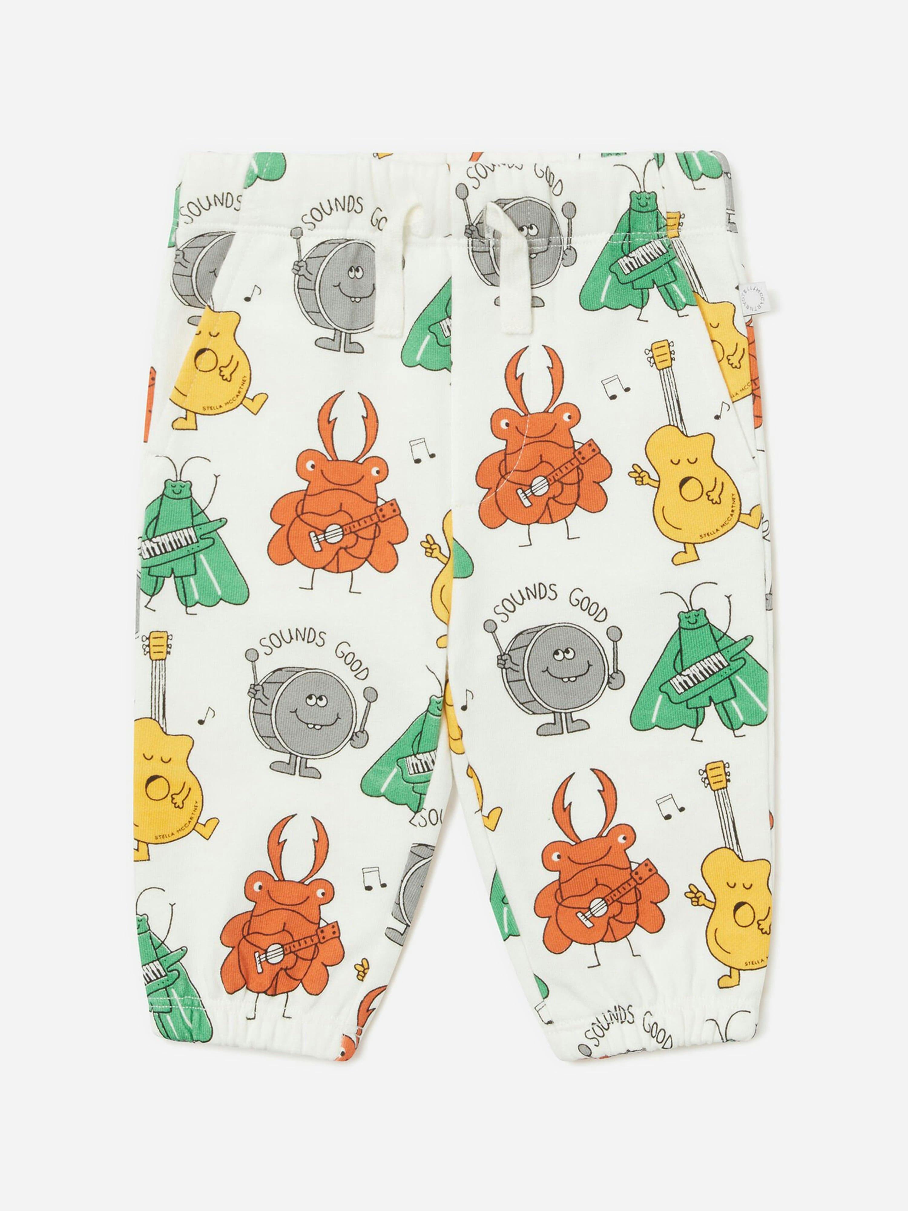 Stella Mccartney Kids Boys Ivory Stella Mccartney Baby Sounds Good Joggers In - 18 Months