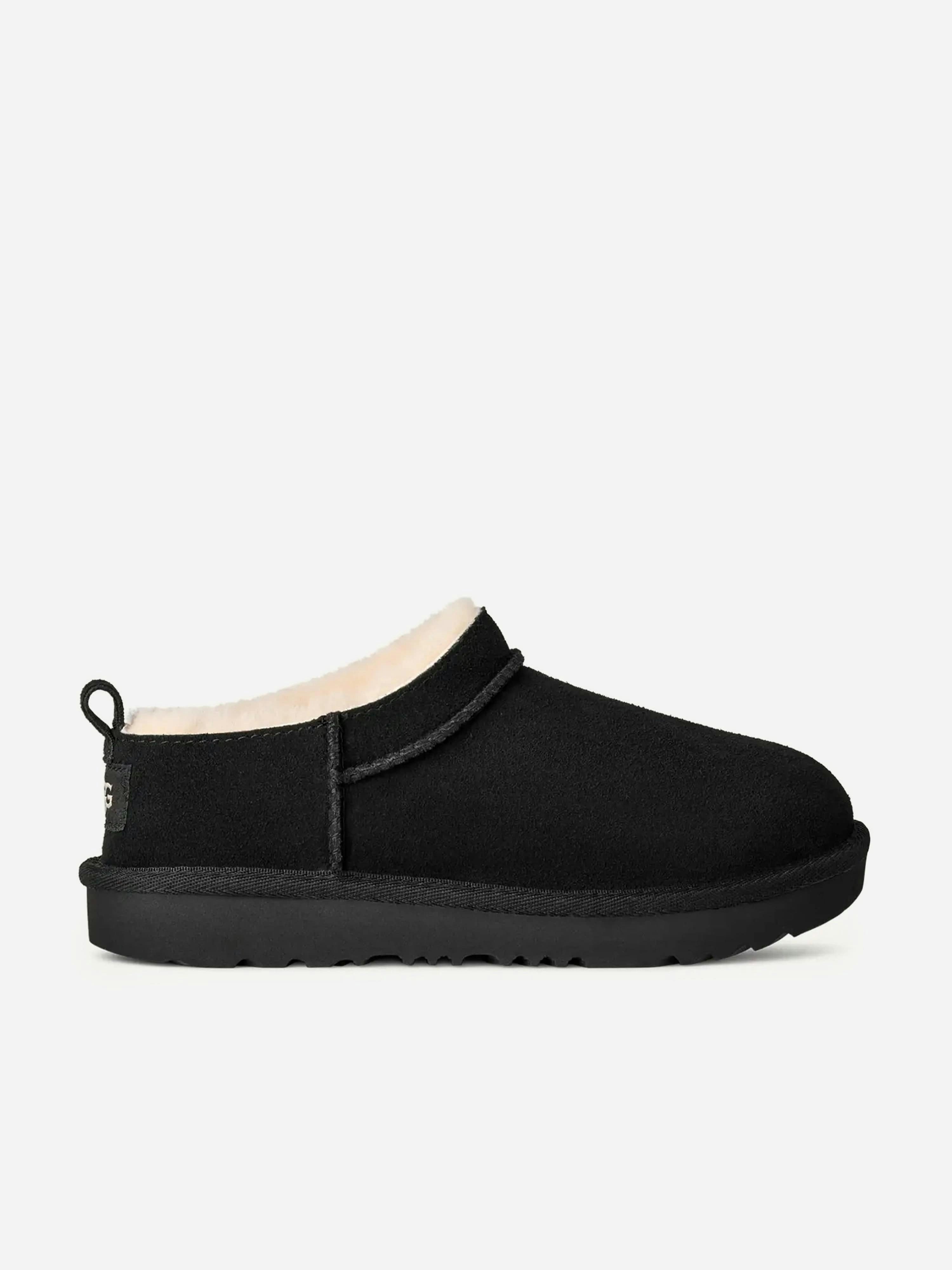 Ugg Black Kids Classic Micro Slippers In - Eu 35 Uk 2 Us 3