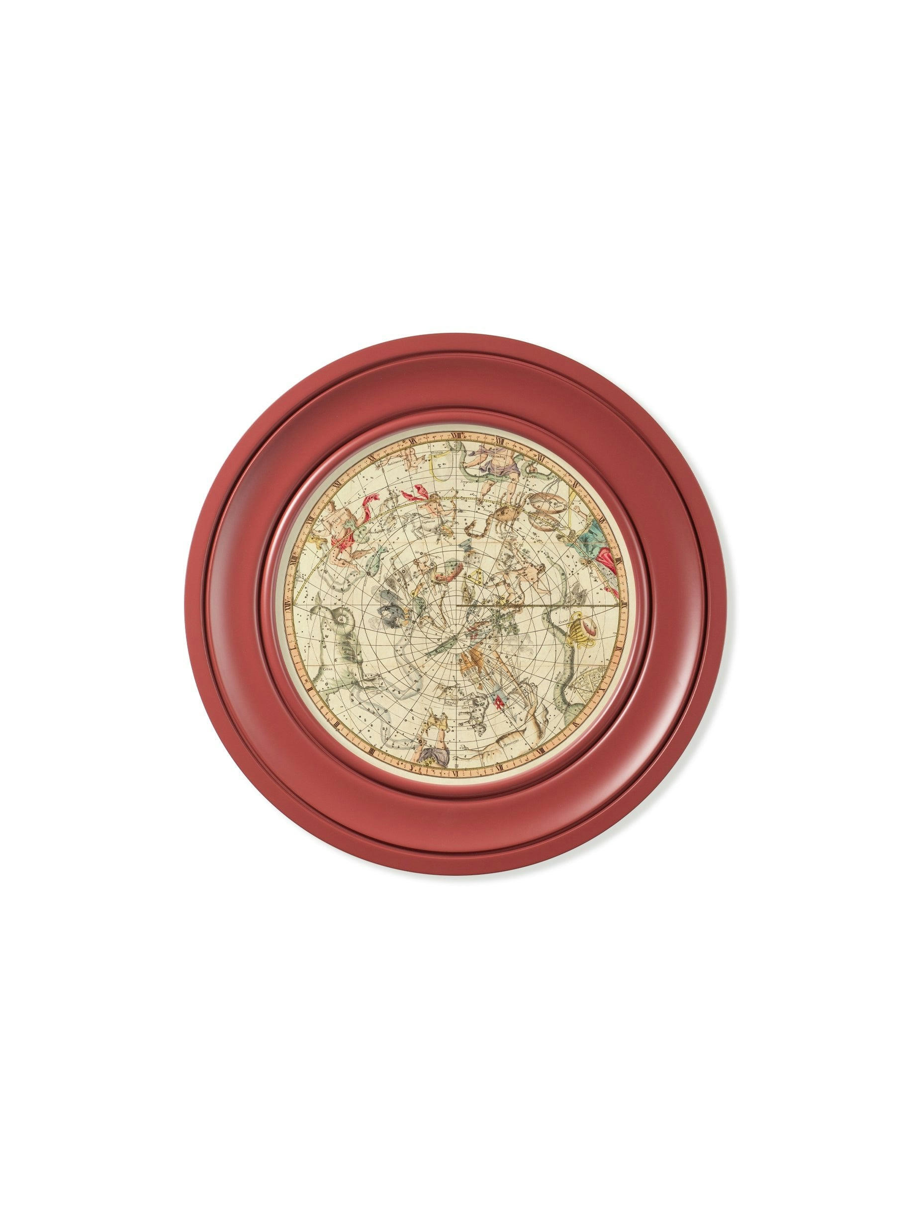 Rackhams Red C.1820 Map Of Constellations - Round Frame - 44 X 44Cm - Northern Hemisphere