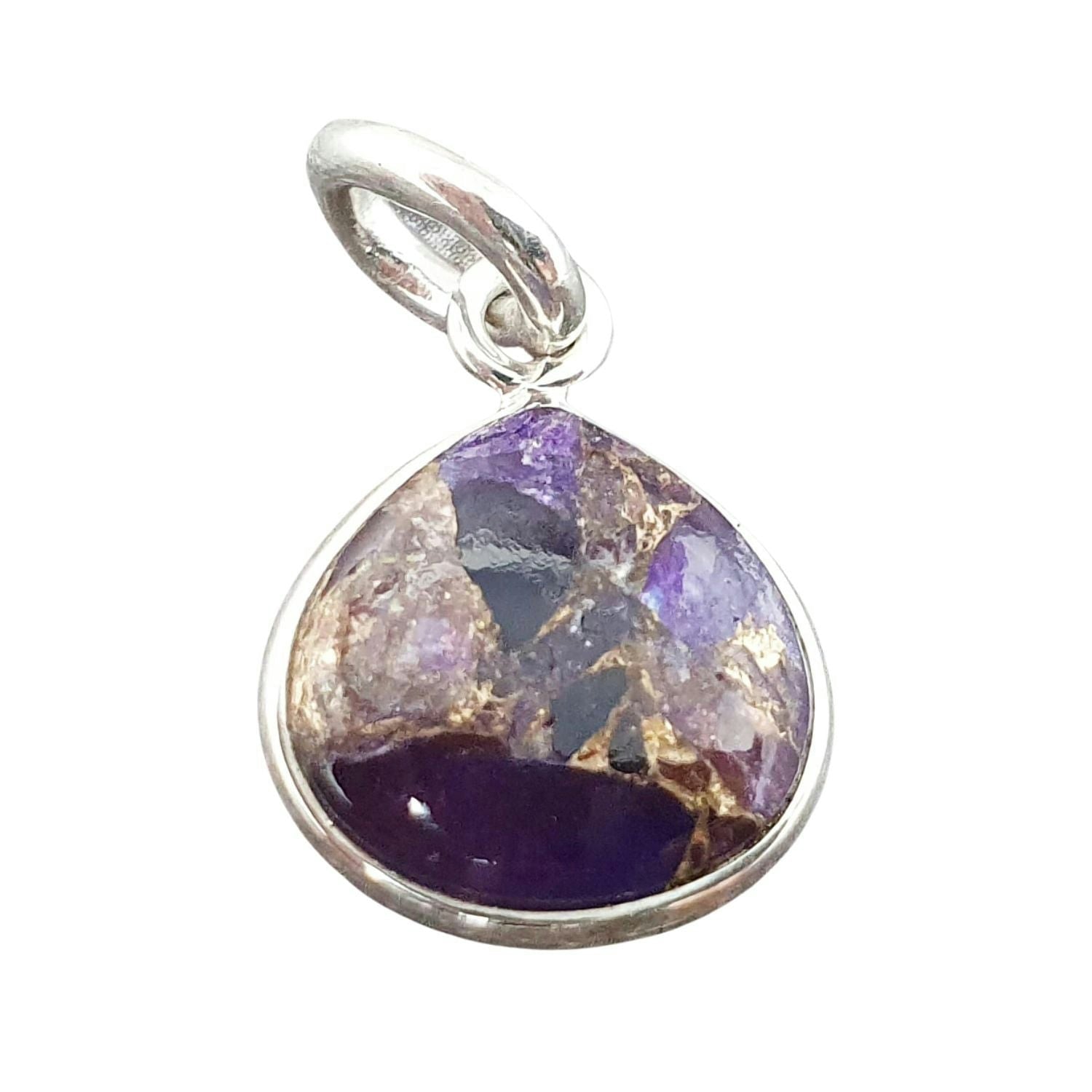 Harfi Silver 925 Sterling Round Bezel Pendant Amethyst