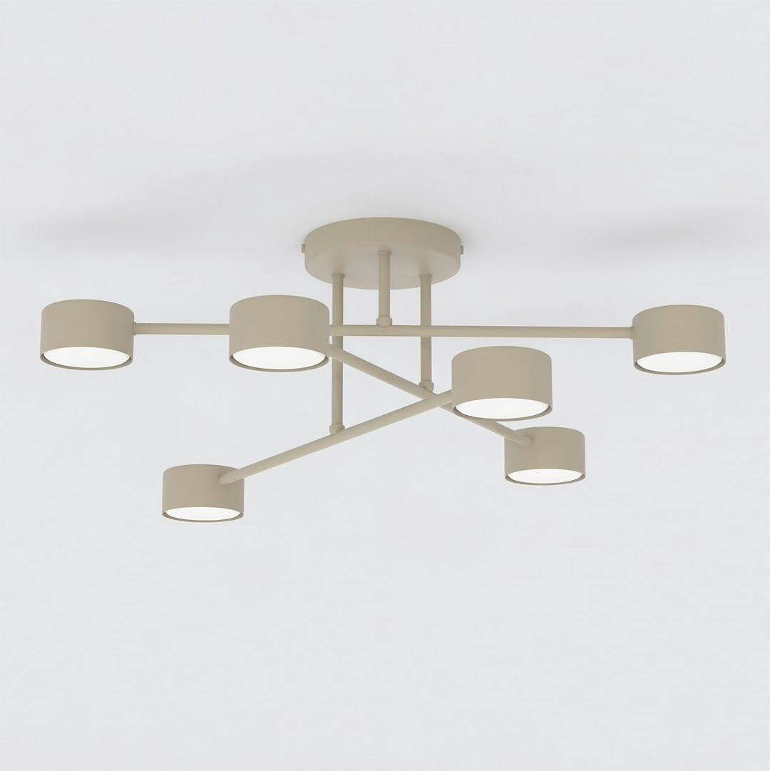 Emibig Beige Halo Ceiling Lamp 6 X Gx53