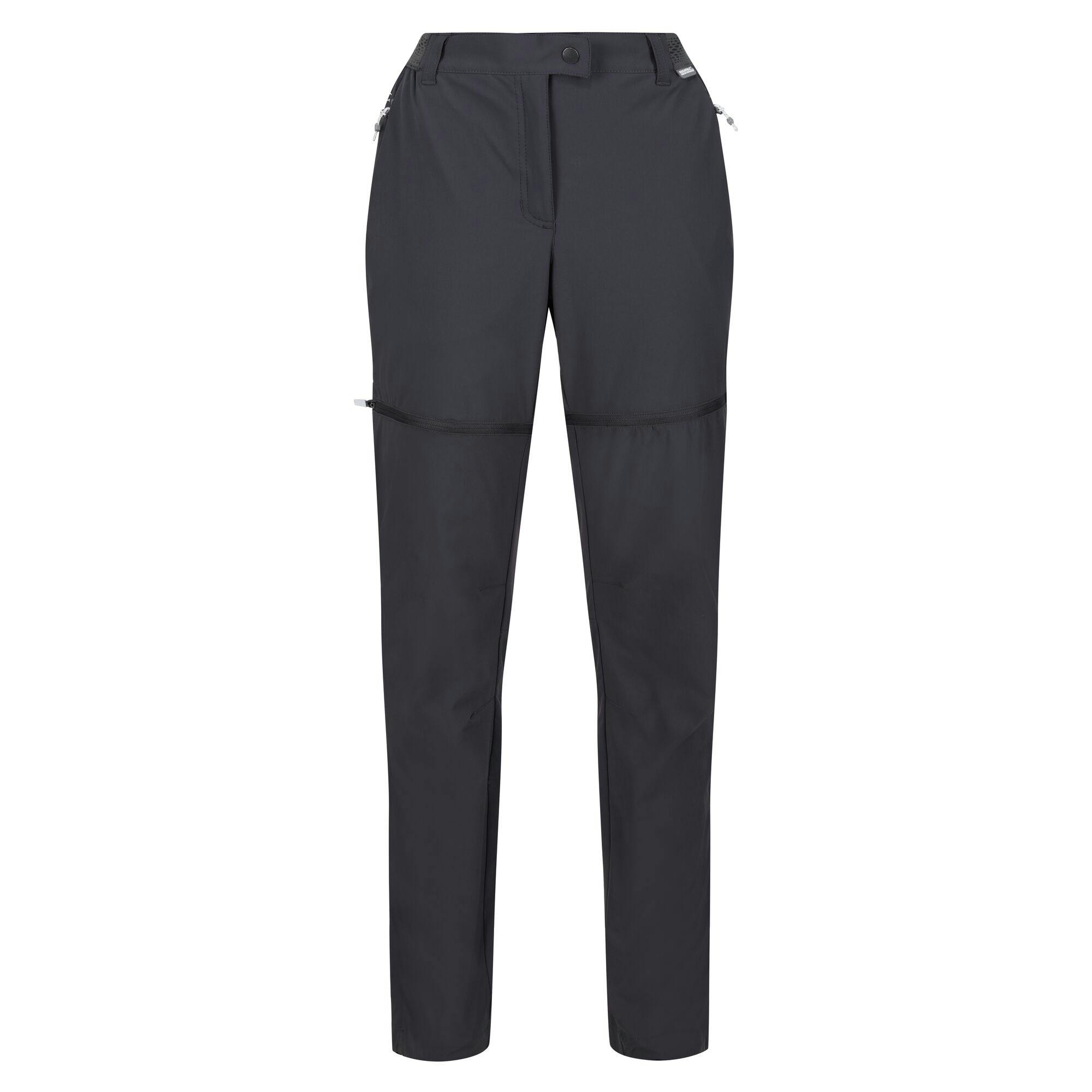 Regatta Women's Grey Mountain Zip-Off Trousers - Seal - 18 Uk R - Seal - 94% Polyamide/6% Elastane