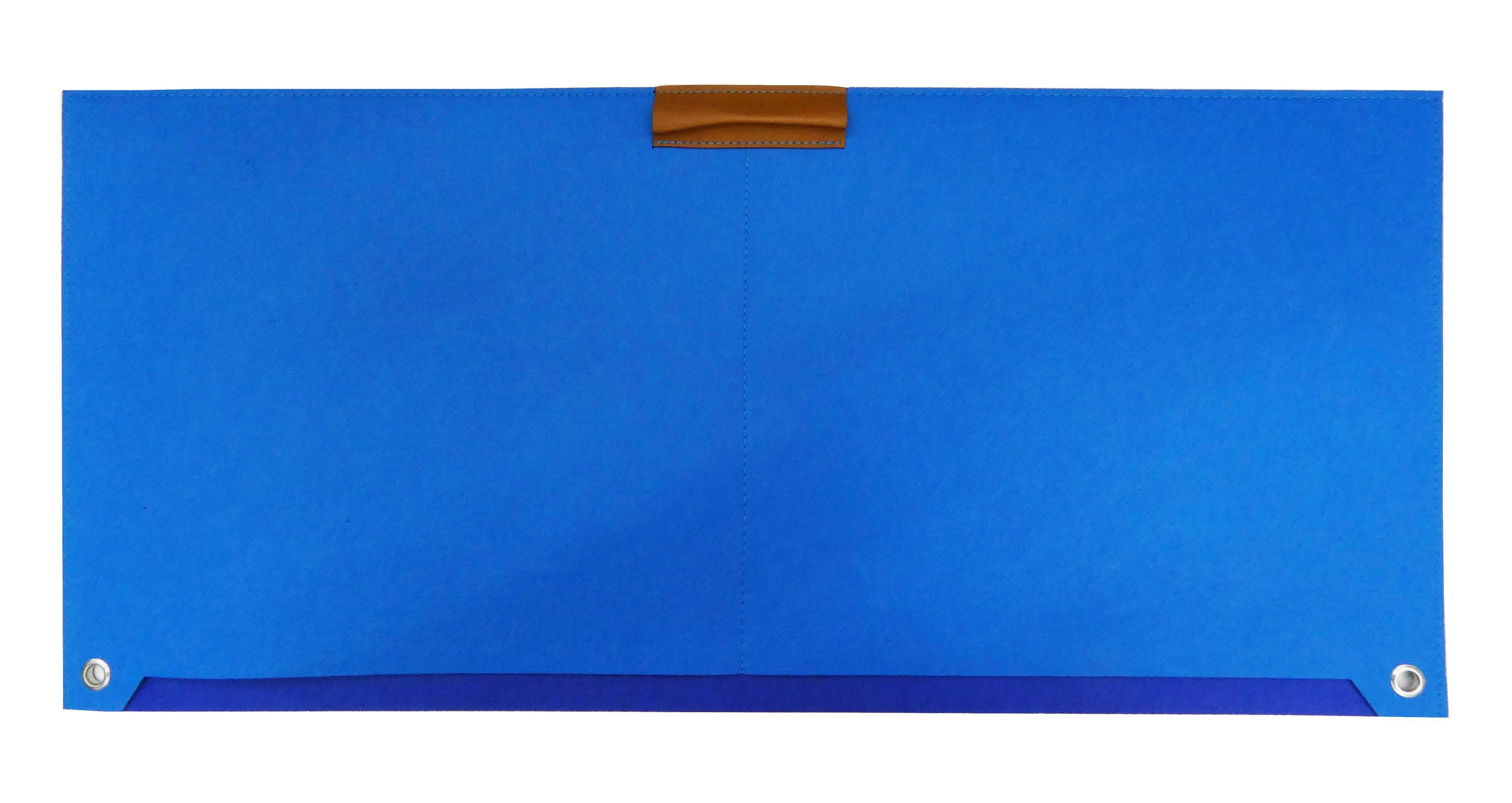 Accuratus Blue/Dark Felt Computer Mouse Pad / Laptop Desk Pad & Mouse Mat With Pen & Paper Compartment - &