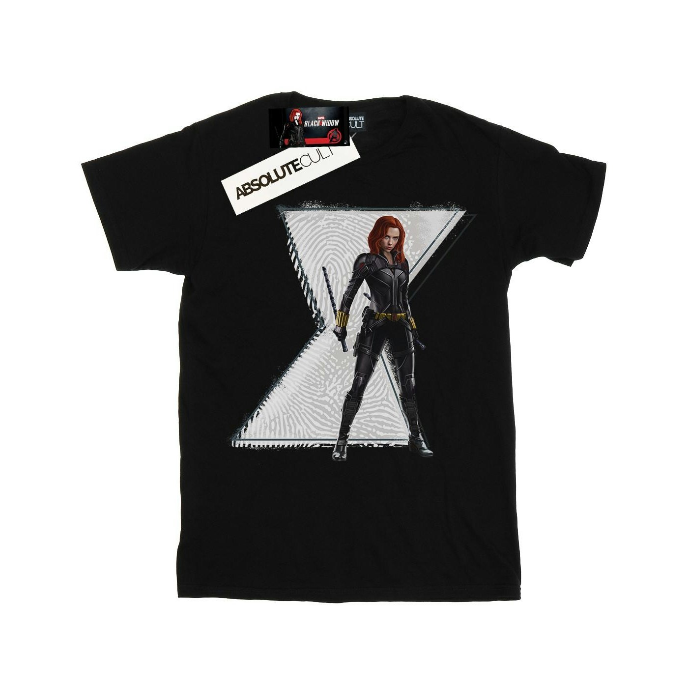 Marvel Women's Black Widow Movie Natasha Logo Cotton Boyfriend T-Shirt - Medium