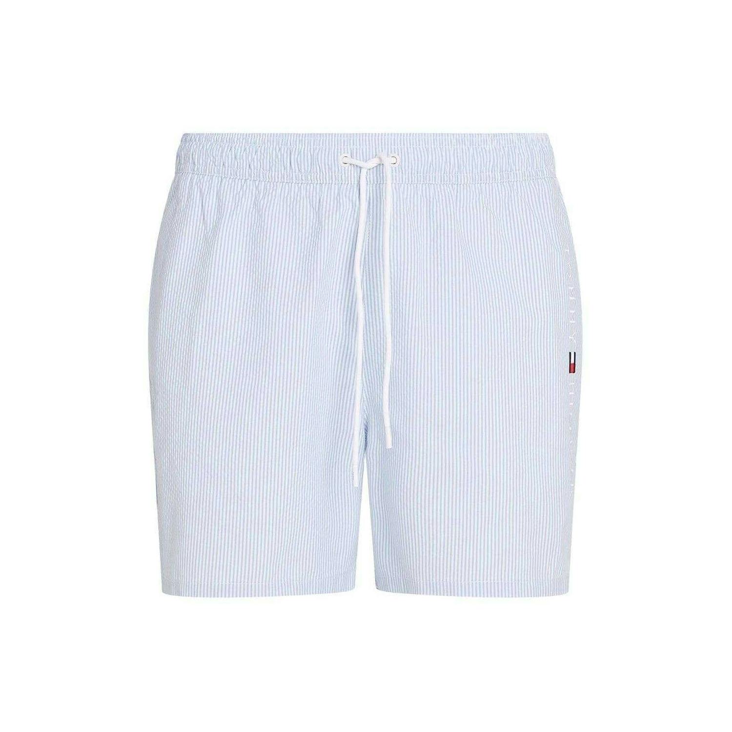 Tommy Hilfiger Men's White/Blue Swim Shorts - Xl - 100% Mixed