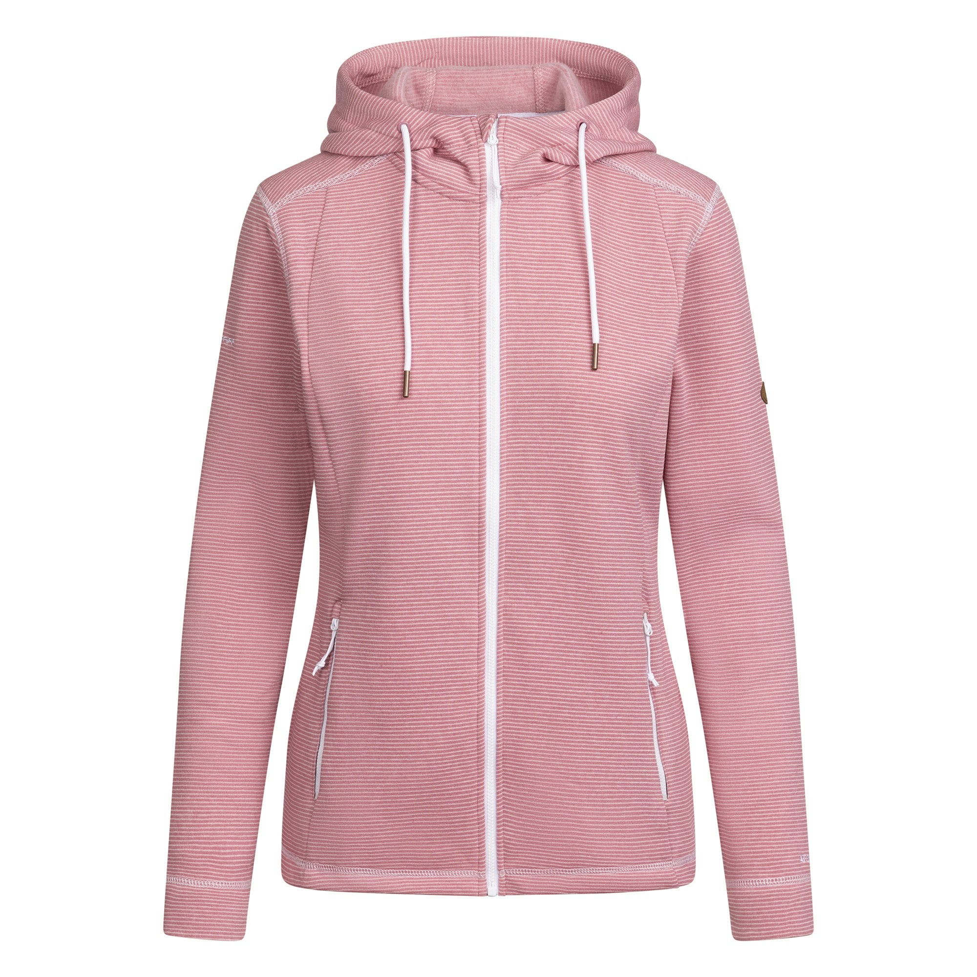 Trespass Women's Pink Rootless Stripe Marl At200 Fleece Jacket - Haze - Haze - Xs