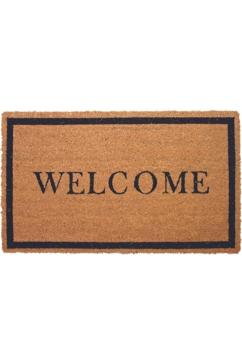 Rackhams Coir Doormat Welcome Border Design 45X75 Cm