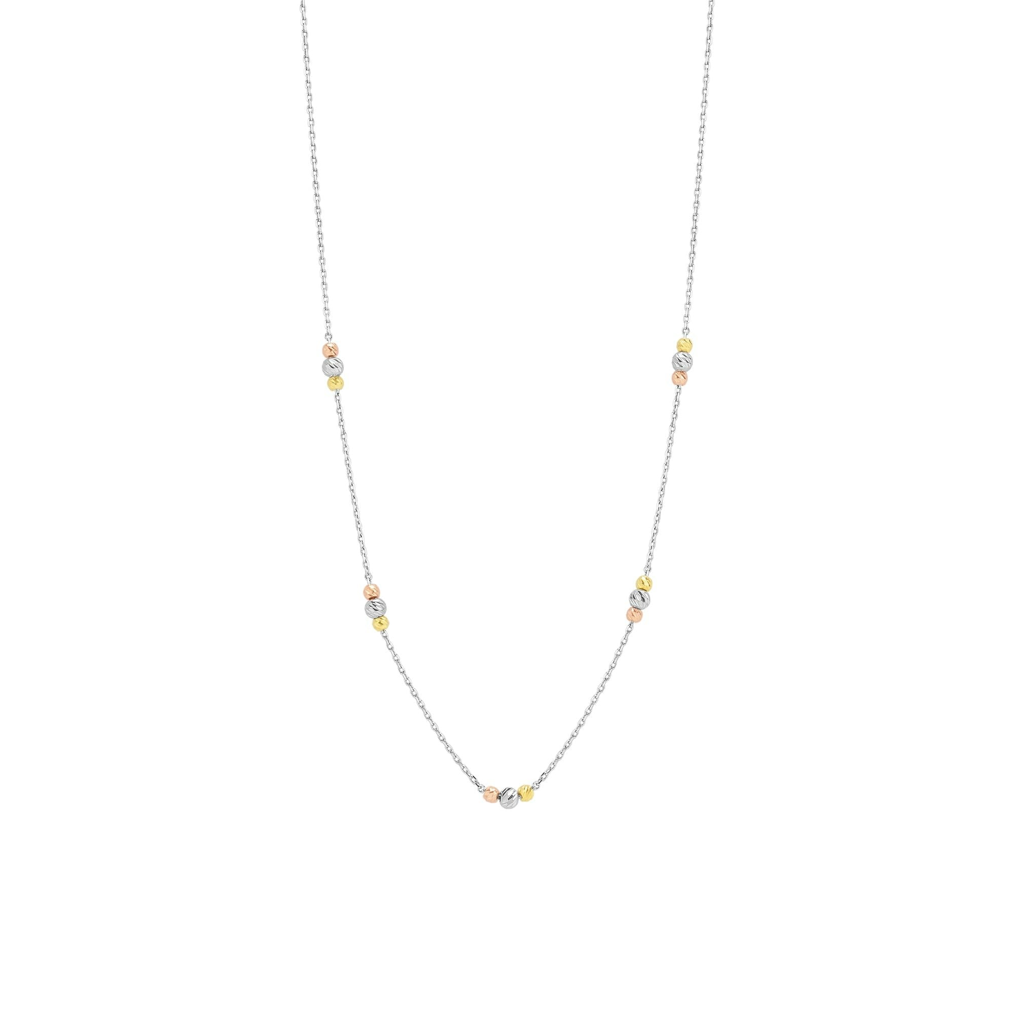 Spero London Silver Dorissa Three Bead Sterling Necklace
