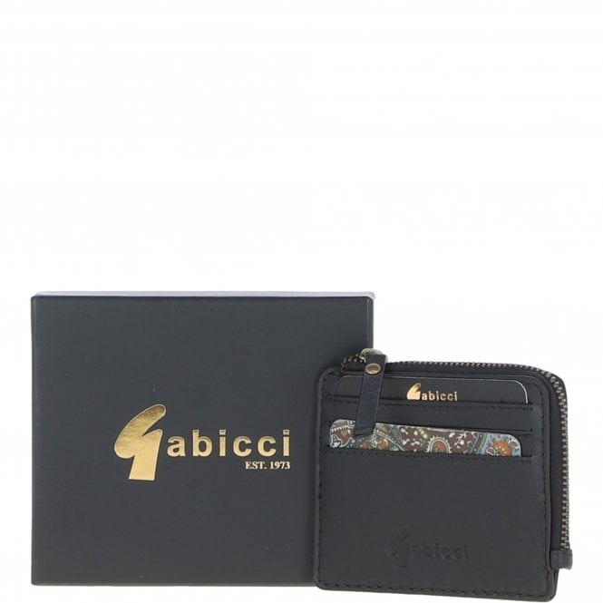 Gabicci Black Real Leather Card Holder: Gb-805 - One Size - Leather
