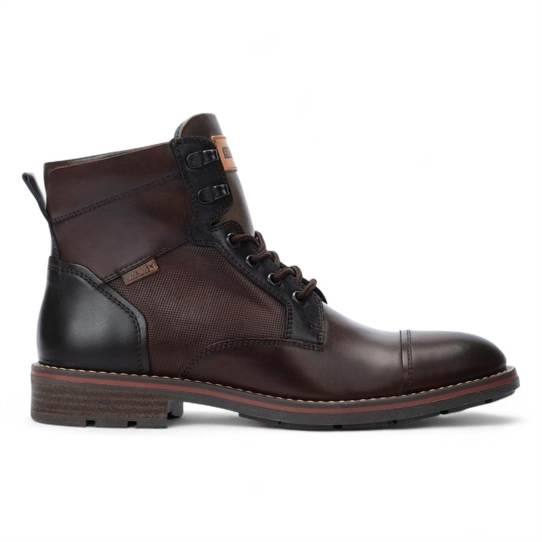 Pikolinos Men's Brown ’S Olmo Leather Zip & Lace Up Ankle Boots - York - Uk 10 | Eu 44 | Us 10-10.5