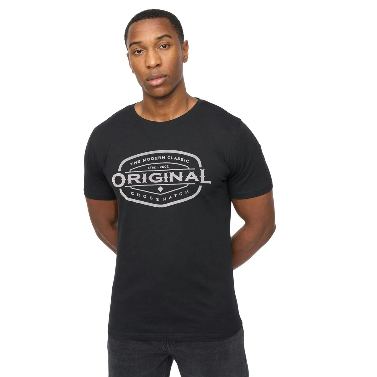 Crosshatch Men's Black Traptons T-Shirt - Xl