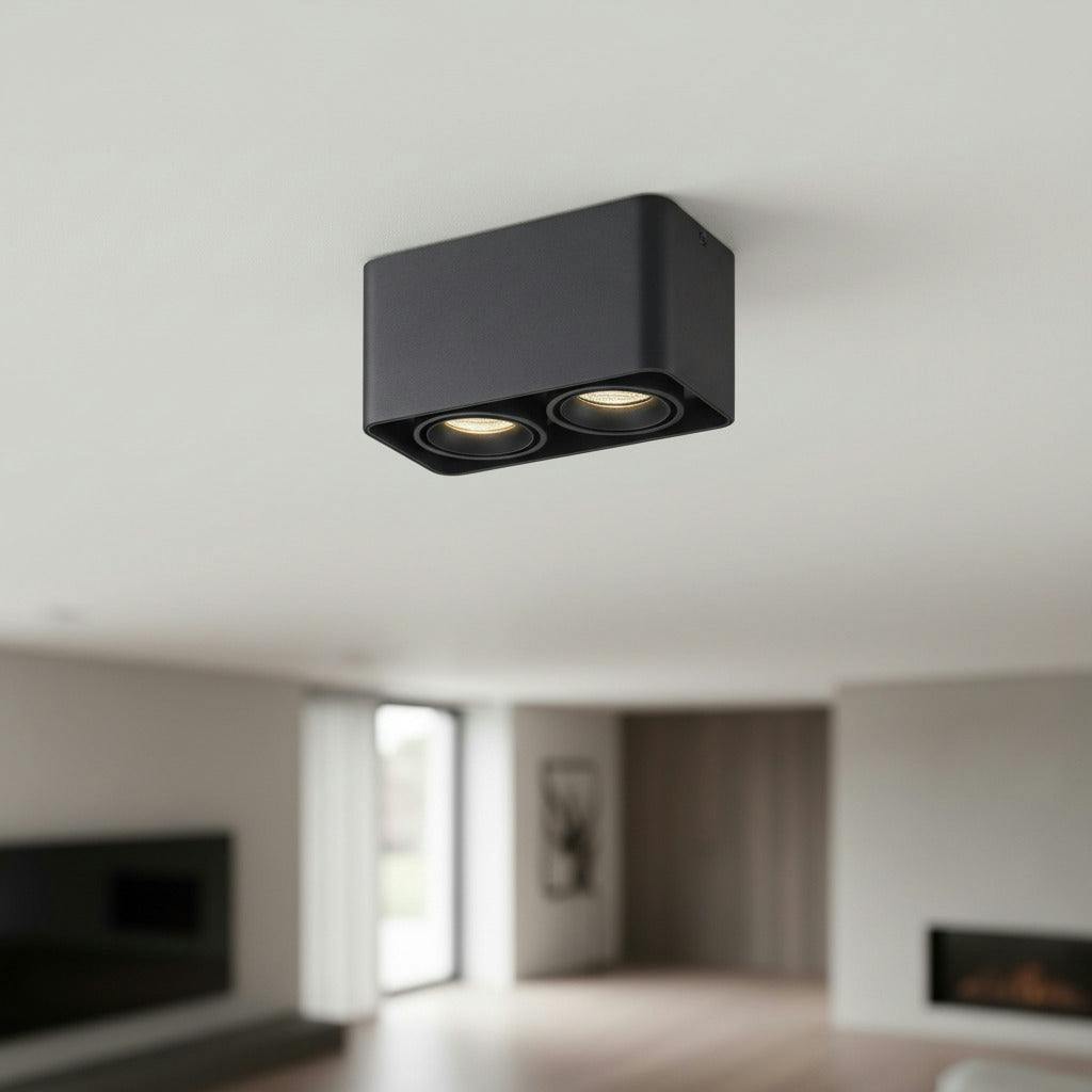 Rackhams Black/Light 18 Watt Ceiling Fixture