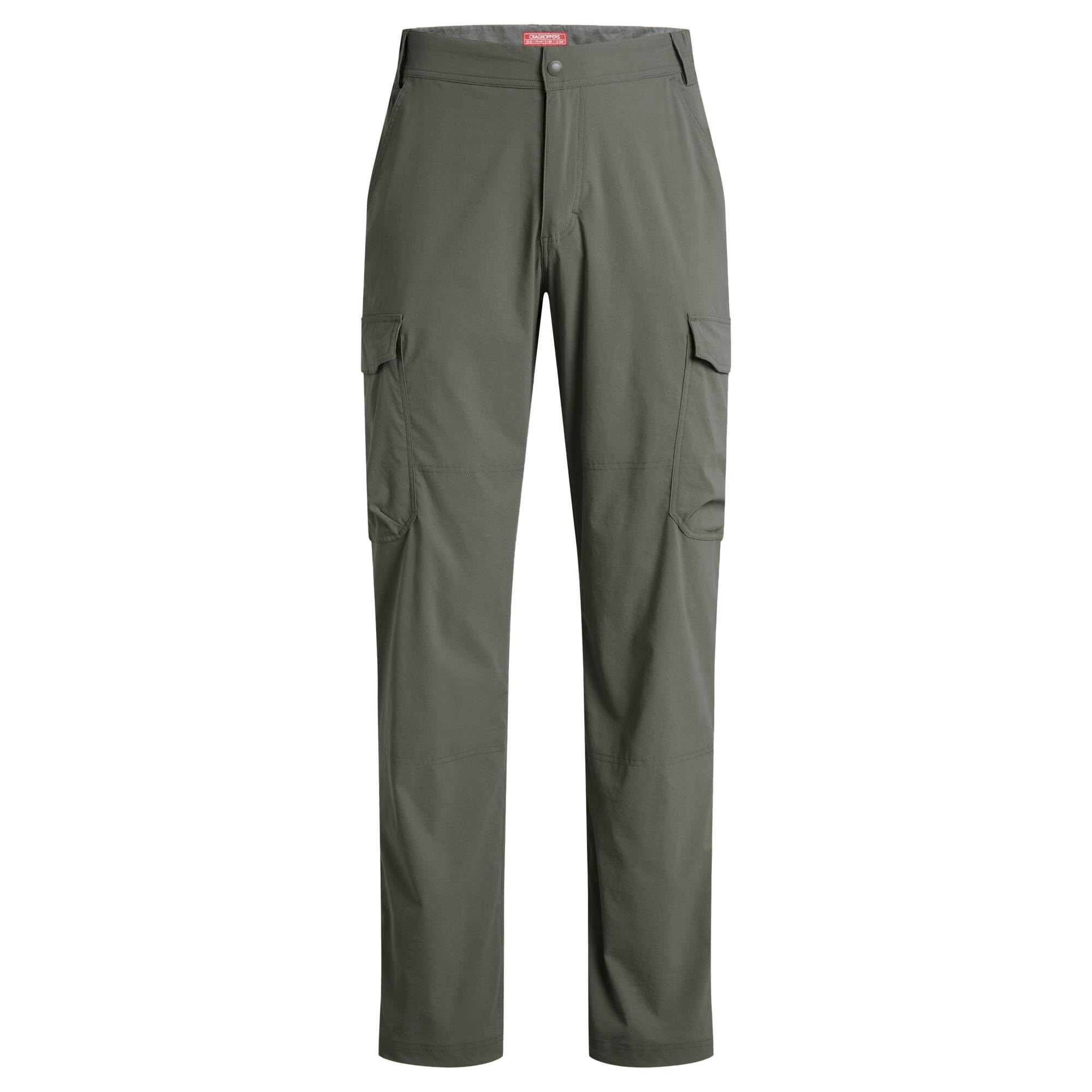 Craghoppers Men's Dark Rif Stretch Nosilife Cargo Trousers - Sage - 30R - Sage - 55% Recycled Nylon Polyamide/39% Nylon Polyamide/6% Elastane