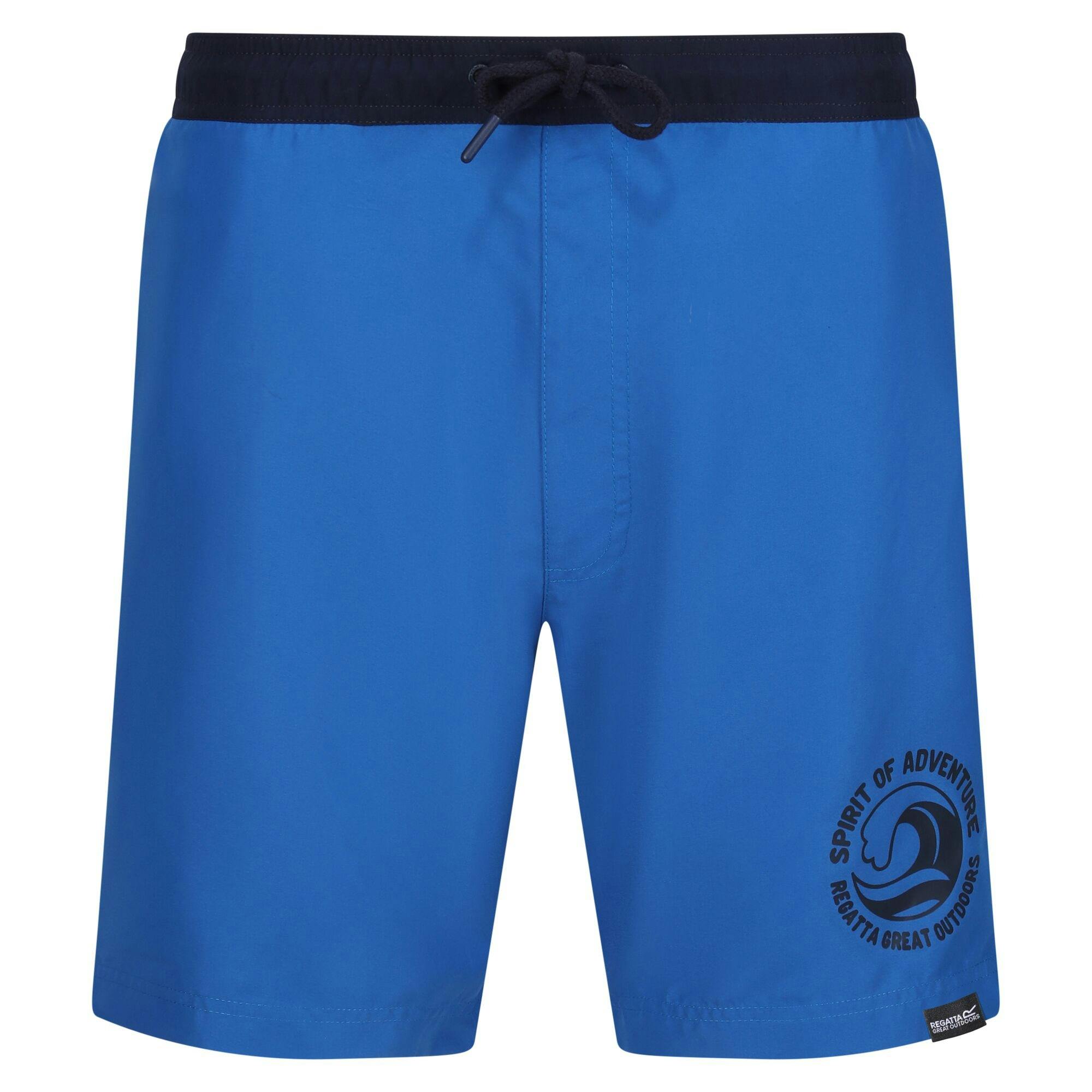 Regatta Men's Blue Bentham Swim Shorts - Oxford /Navy - S - Oxford /Navy - 100% Polyester