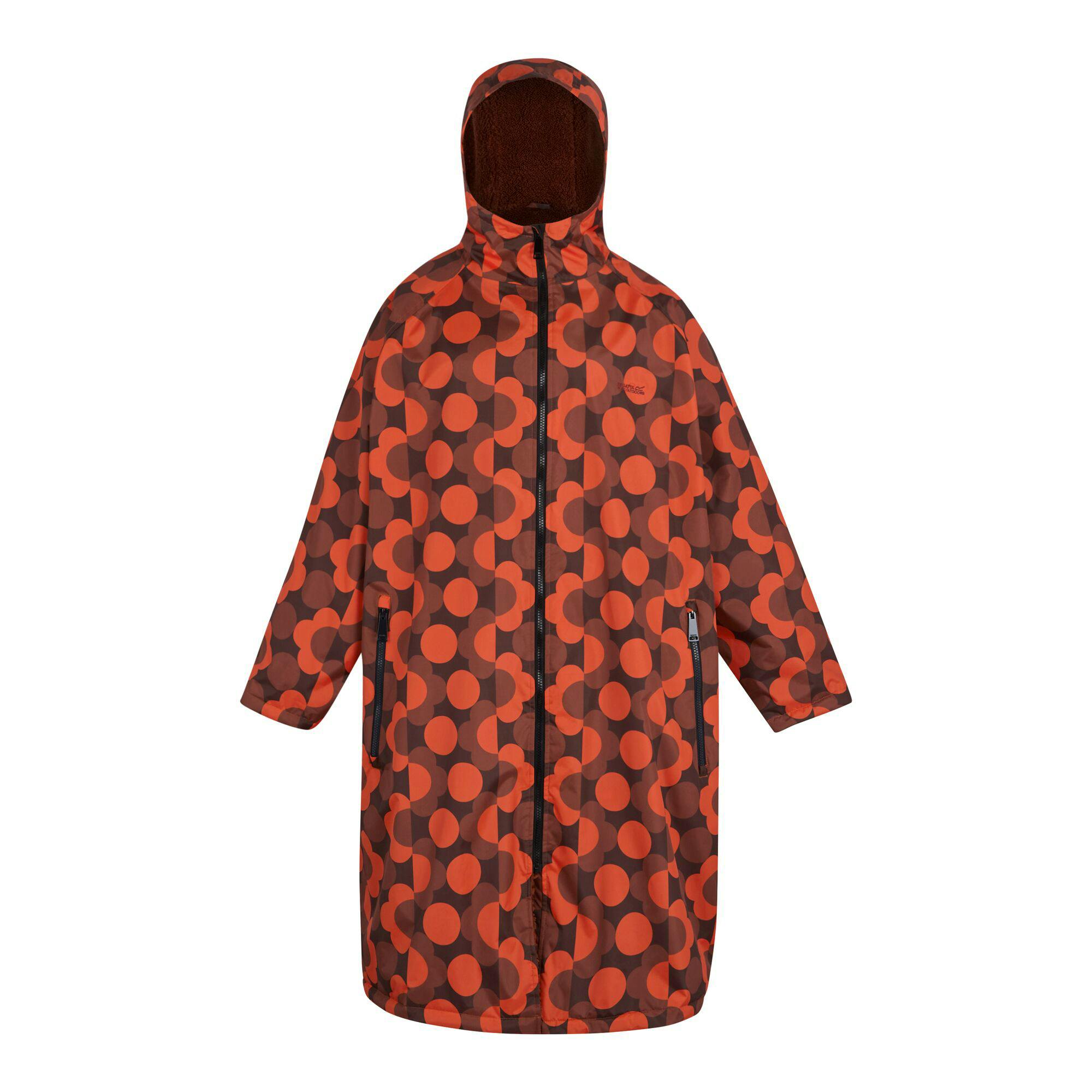 Regatta Red Womensorla Kiely Flowers Changing Robe - /Burnt Henna - /Burnt Henna - One Size - 62% Polyester/38% Recycled Polyester