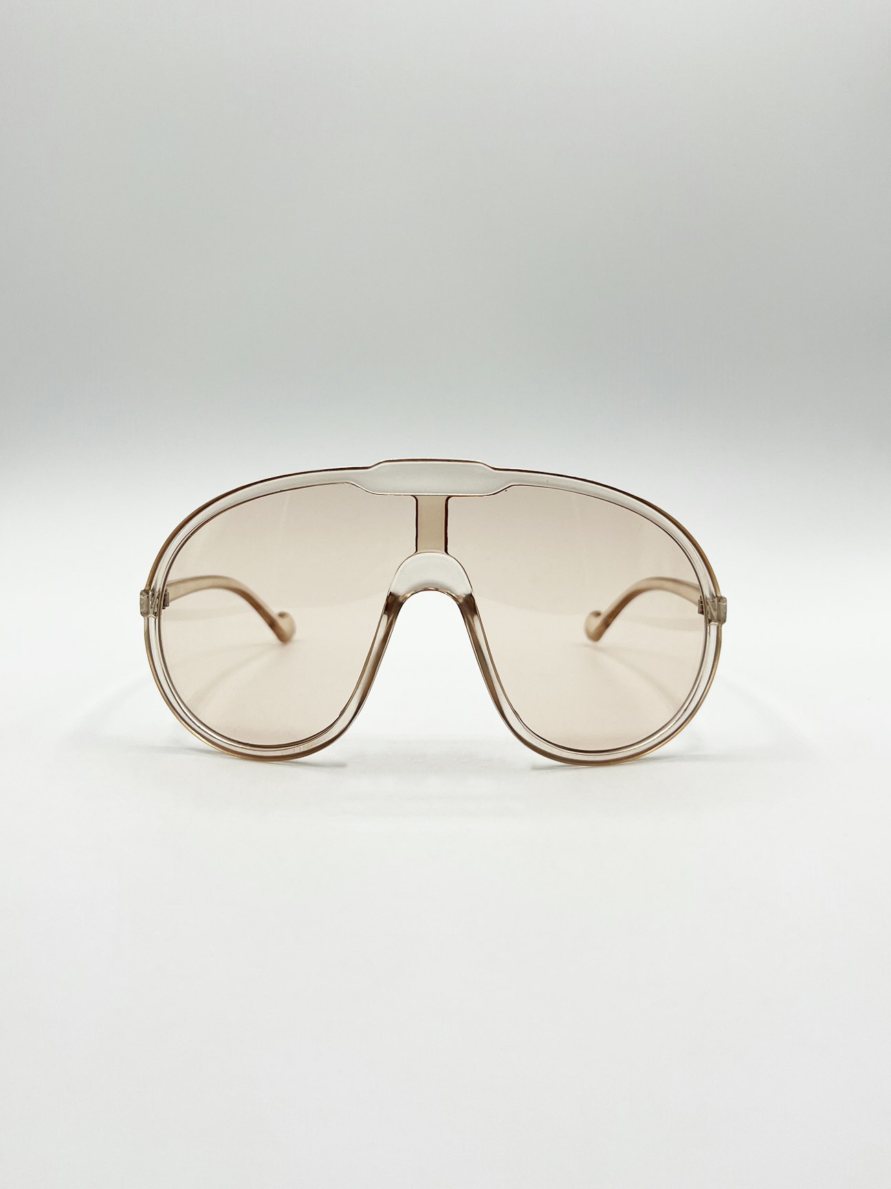 Svnx Wave Mask Sunglasses In Champagne - One Size - Champagne