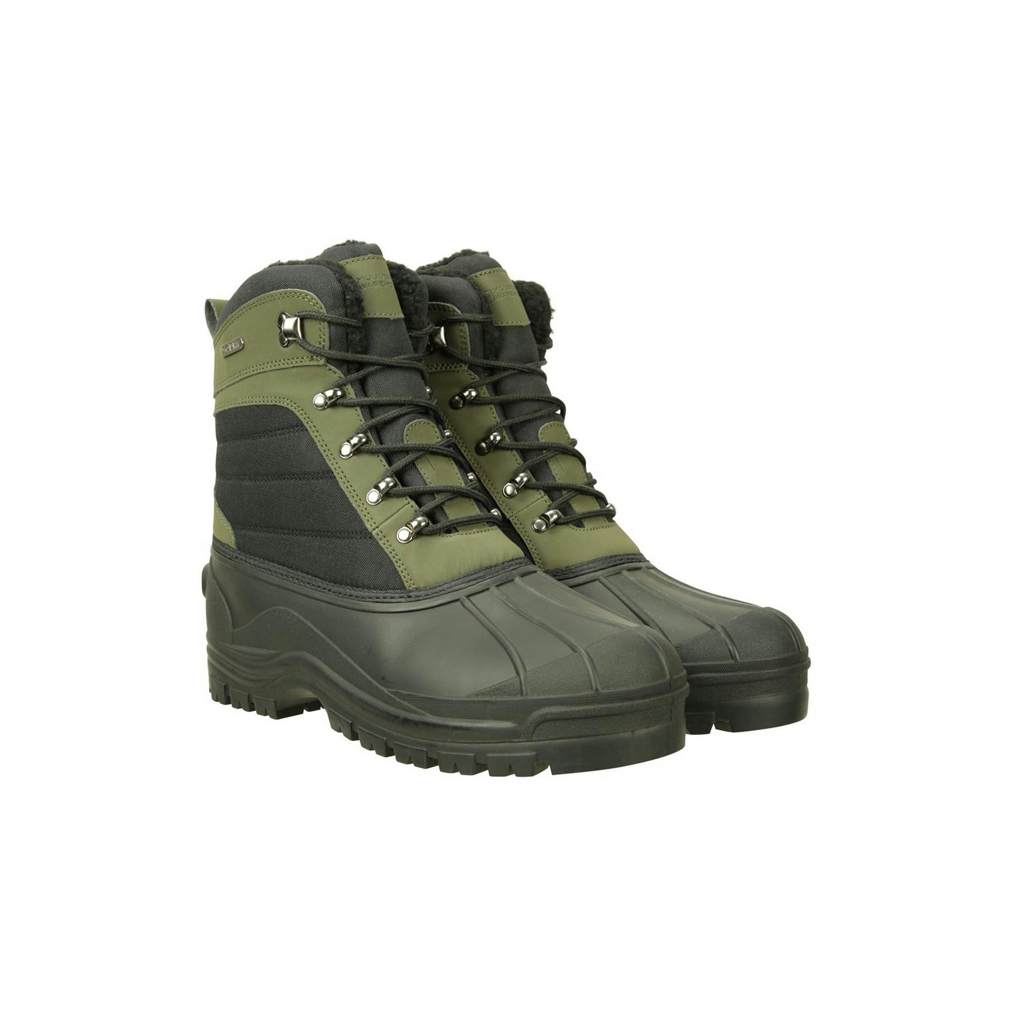 Mountain Warehouse Men's Snow Boots - Khaki - 8 Uk - Khaki - 50% Textile/50% Synthetic