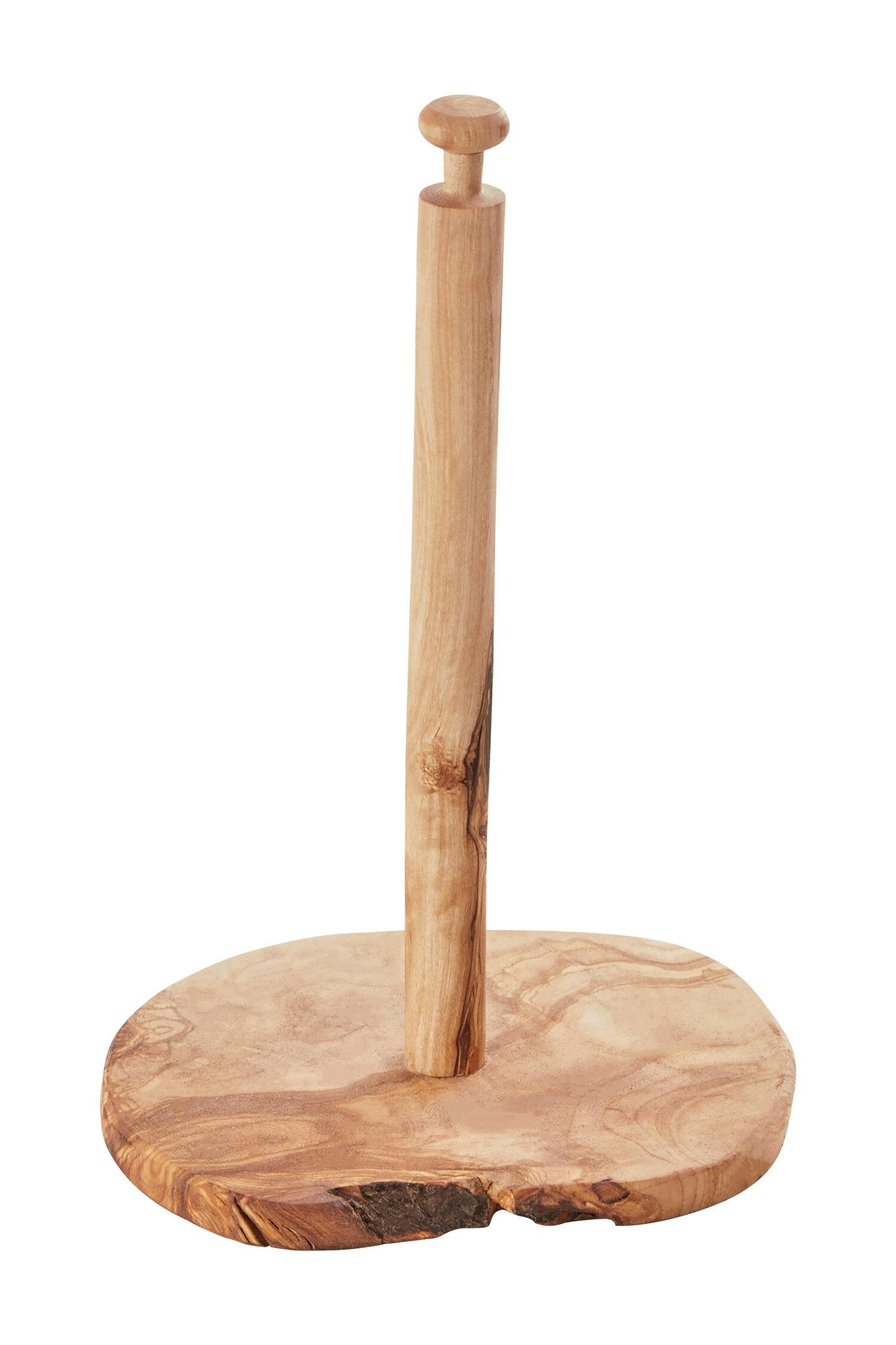 Orsina Kora Olive Wood Kitchen Roll Holder - Natural - Image 3