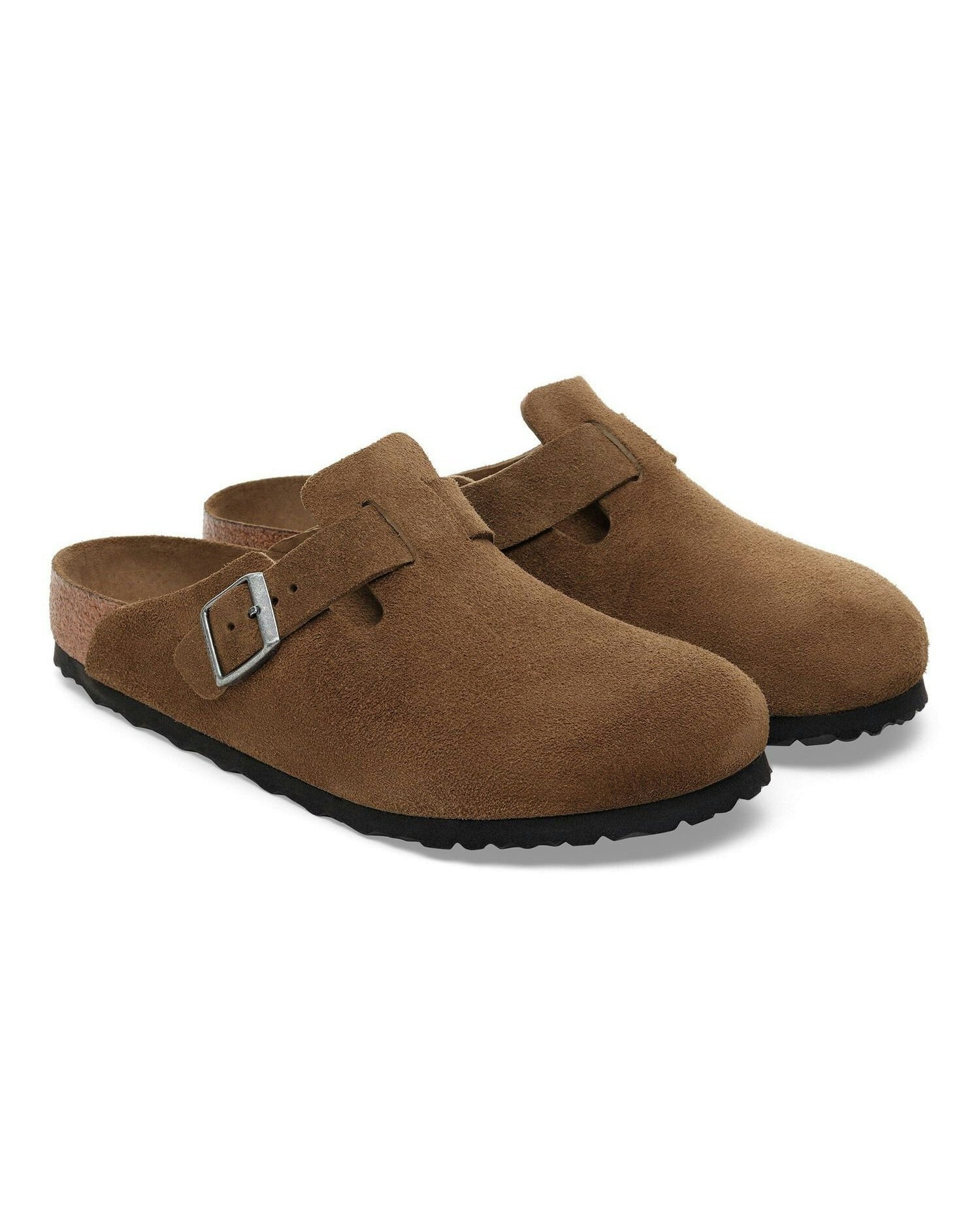 Birkenstock Unisex Dark Boston Soft Footbed Suede Clogs - Tea/Tonal Footbed - Tea/Tonal Footbed - Uk10.5 Eu45 Regular