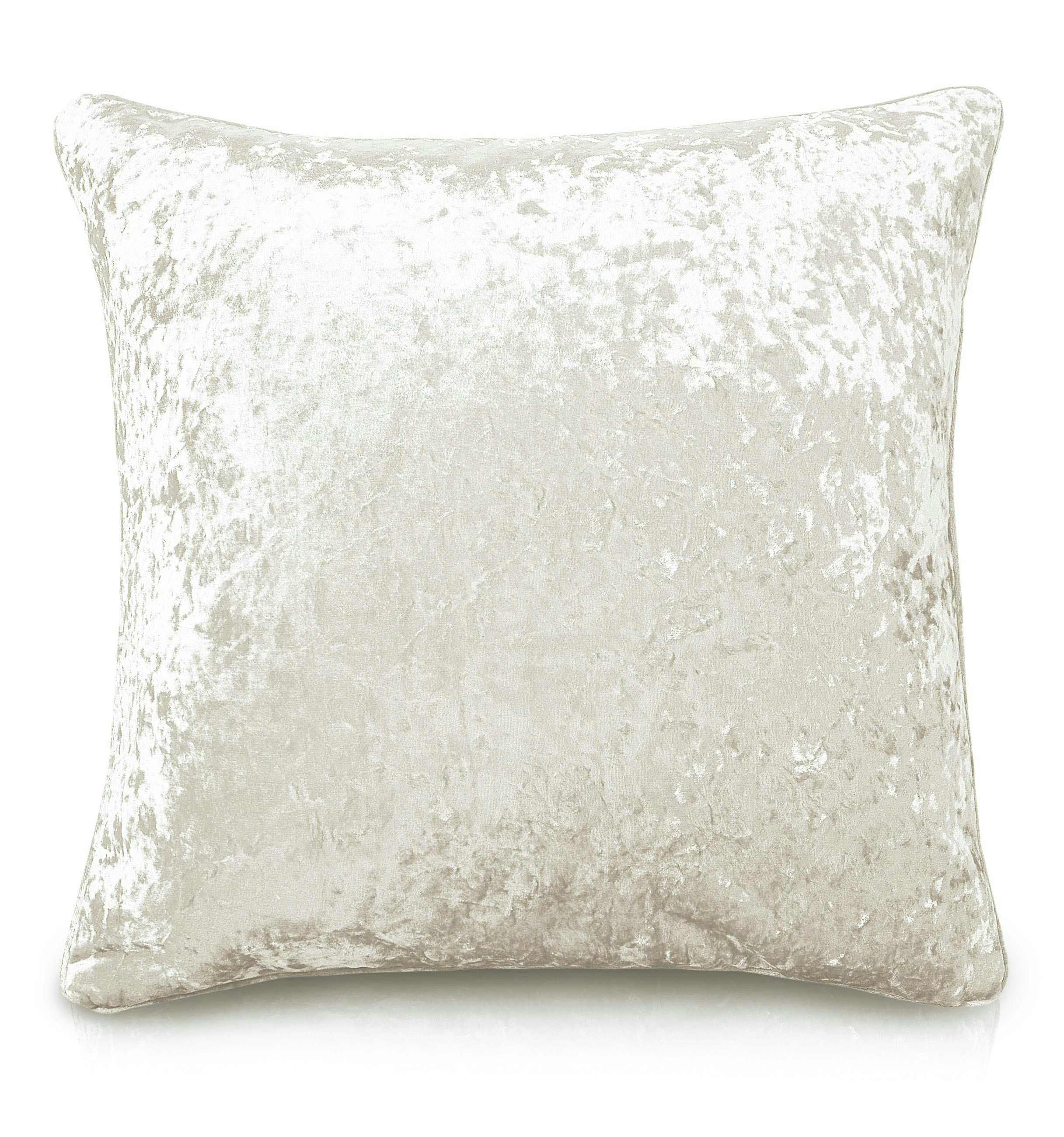 Rackhams Cream Luxury Crushed Velvet Plain Scatter Cushion - 43Cm X 43Cm