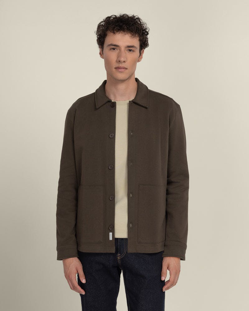 Larsson & Co Brown Nordby - Heavy Jersey Overshirt - M