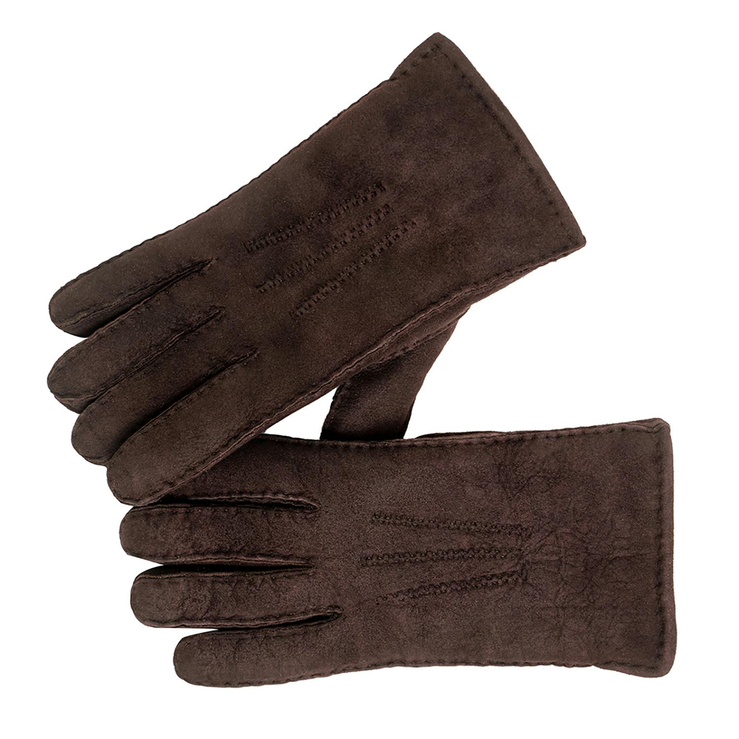 Nordvek Men's Sheepskin 3 Point Gloves - Large - 10 - Chocolate