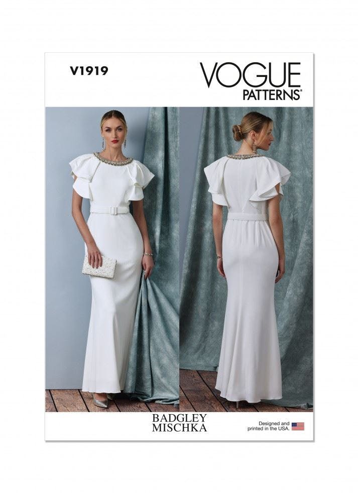 Vogue Women's Sewing Pattern 1919, Dresses For B5 (8-10-12-14-16) - Advanced - F5 (16-18-20-22-24)