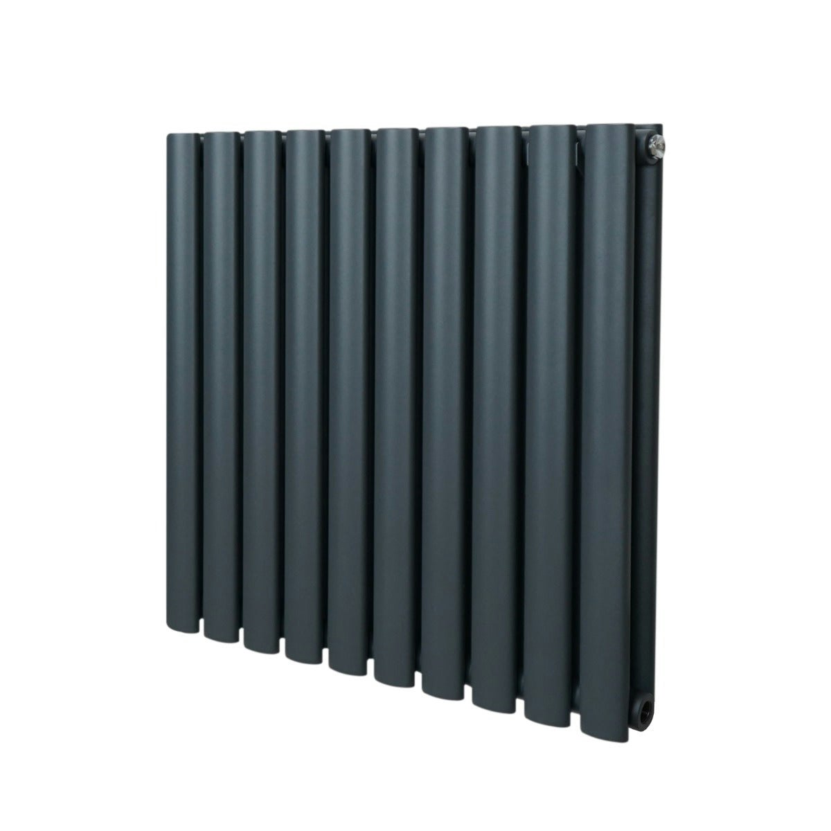 Monstershop Anthracite/Grey Oval Column Radiator – 600Mm X 600Mm