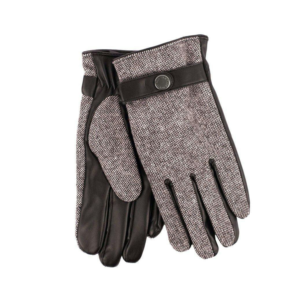 Heritage Traditions Men's Grey Tweed Stud Gloves - Twill