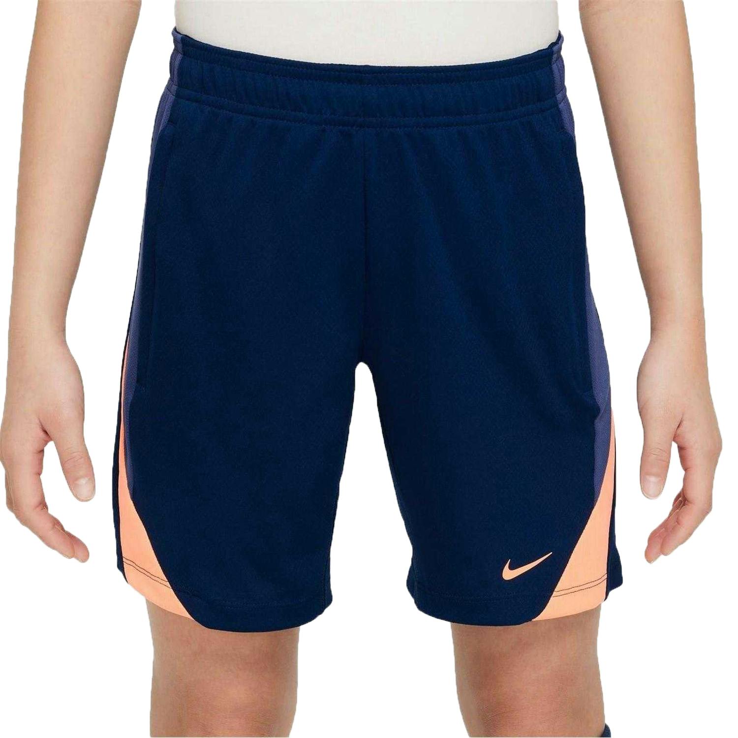 Nike Orange Kids Strike Football Shorts - Navy/ - 9-10 Years - Navy/ - 100% Polyester