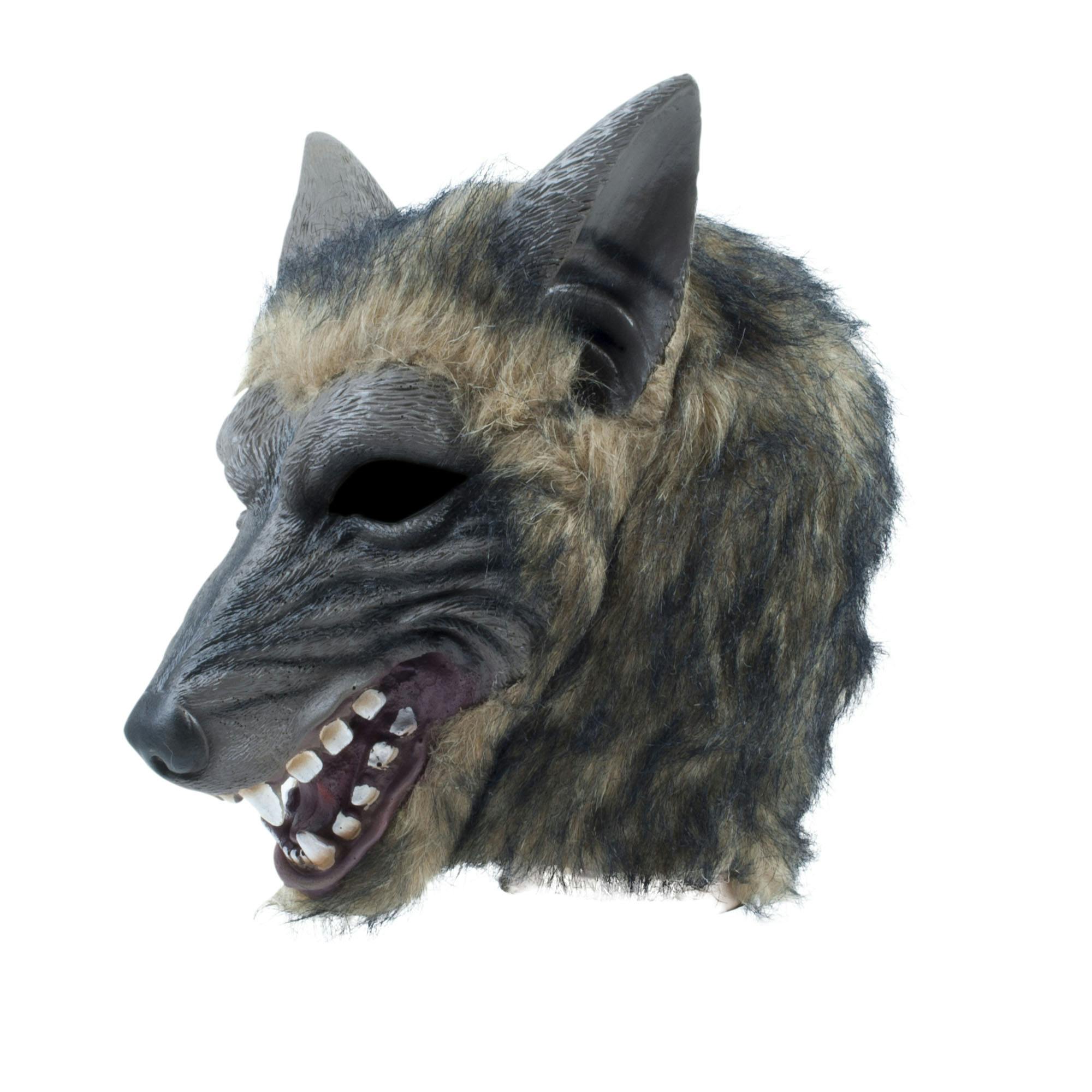 Bristol Novelty Unisex Adults Brindle Effect Wolf Mask - Multicoloured - Multicoloured - One Size
