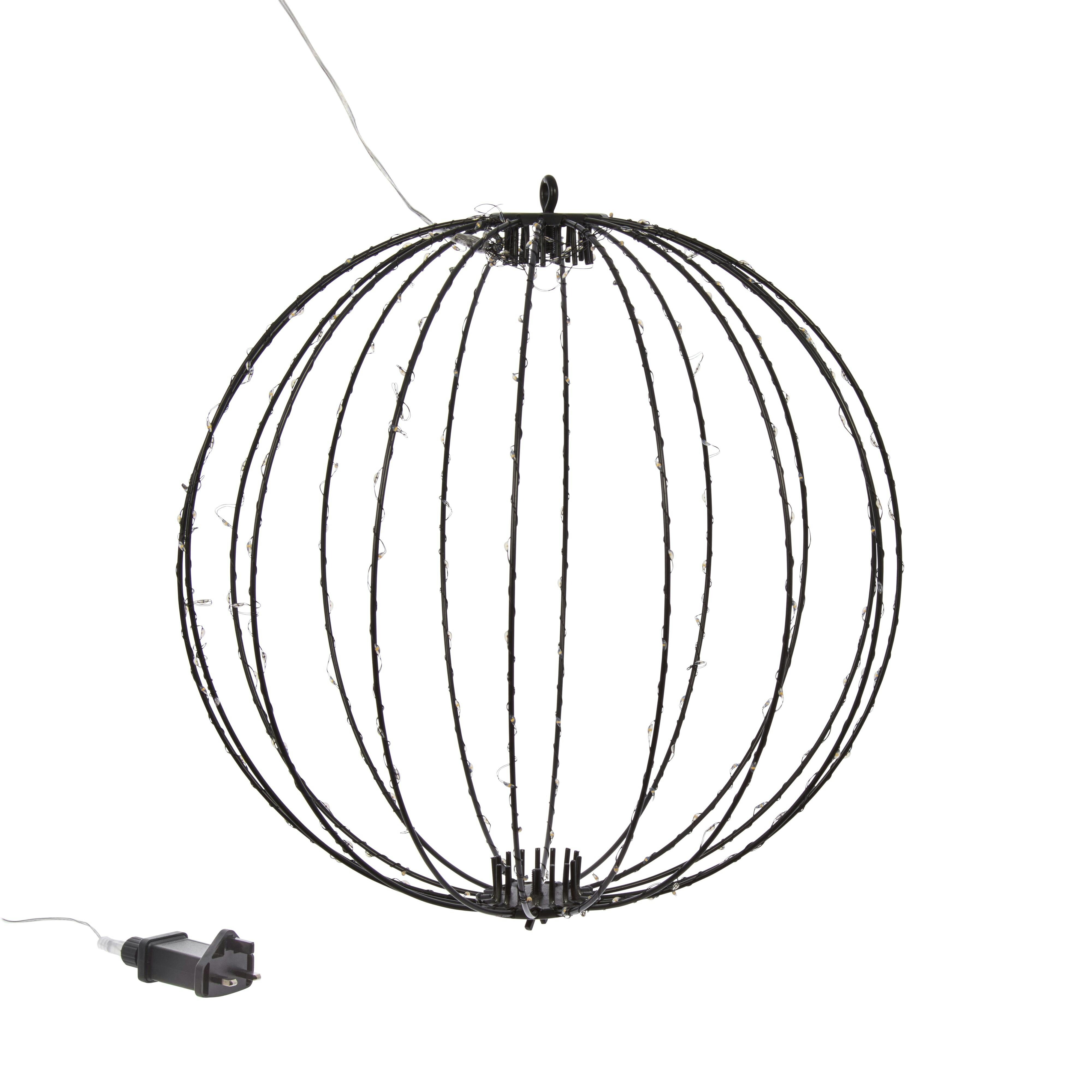 Rackhams White 240 Led Twinkling Orb Warm 40Cm Lv - One Size